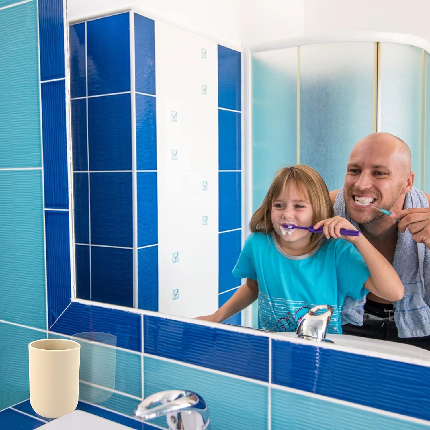 Soporte de Cepillo de Dientes ENTERLIFE Beige 350ml Plástico