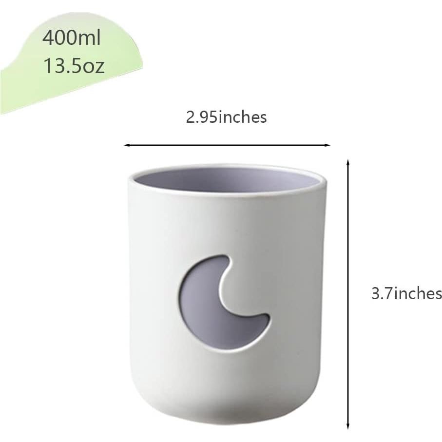 Juego de 2 Tazas de Cepillo de Dientes Khanjuan Luna y Estrellas 400ml