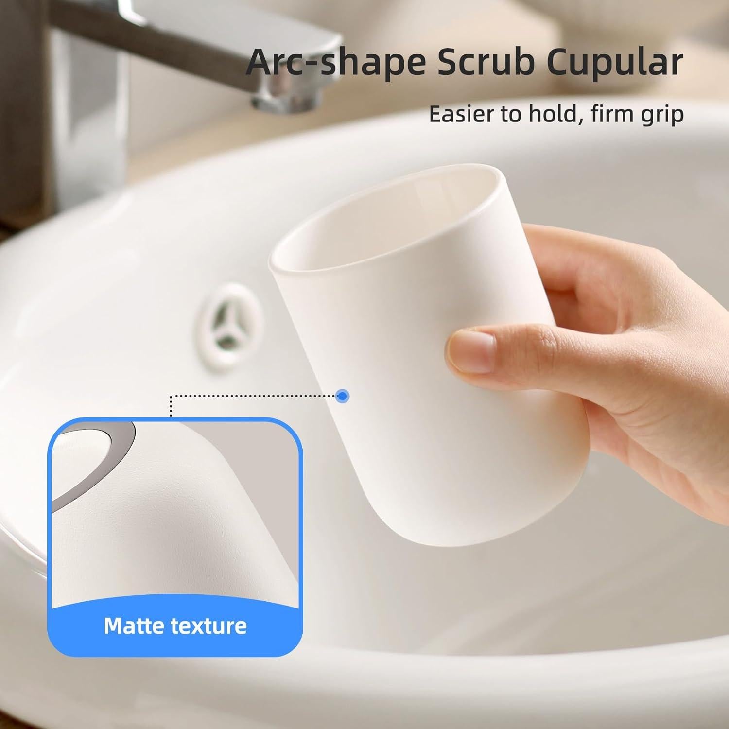 Vaso para Cepillos de Dientes VNYIFAN Blanco 2 PCS Reutilizable