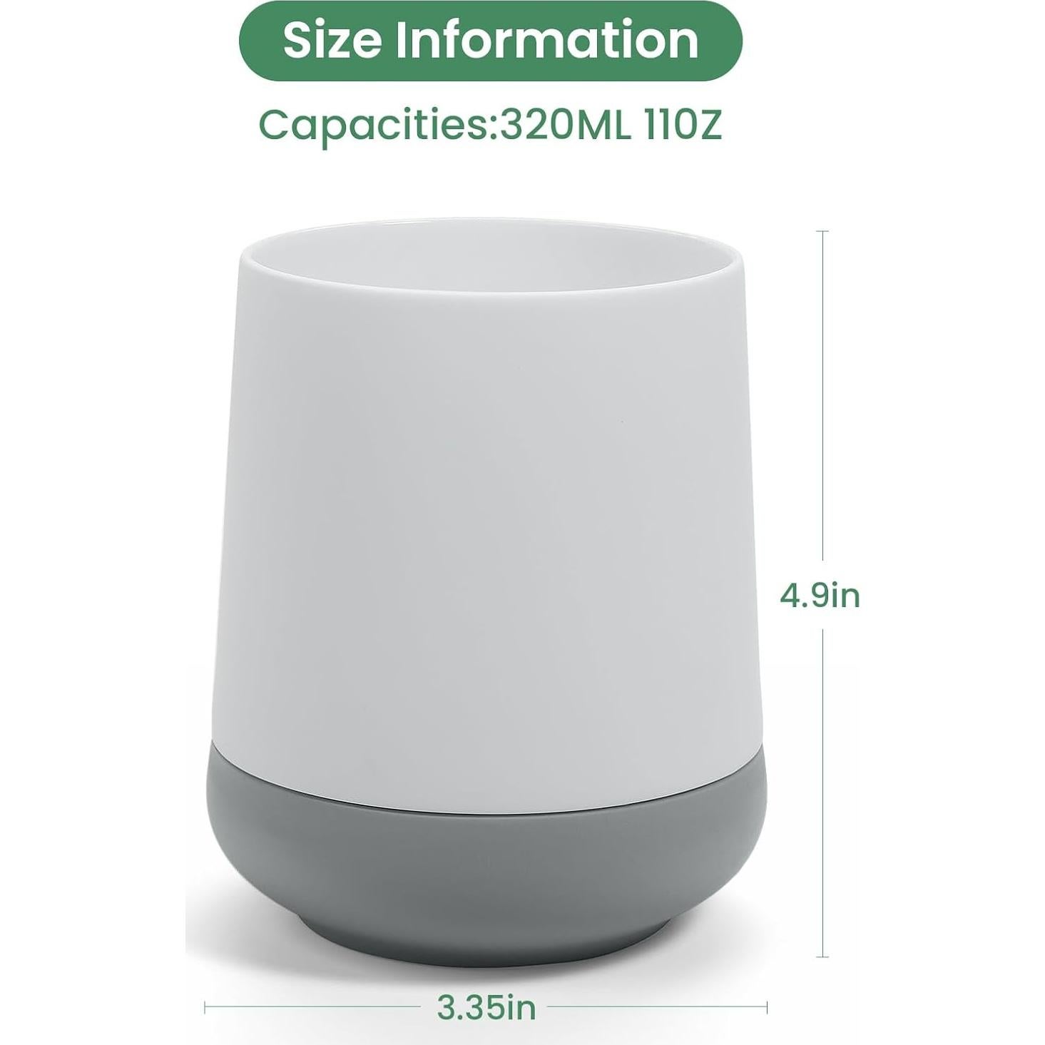 Soporte para Cepillos de Dientes GAHEFY Blanco con Base de Silicona