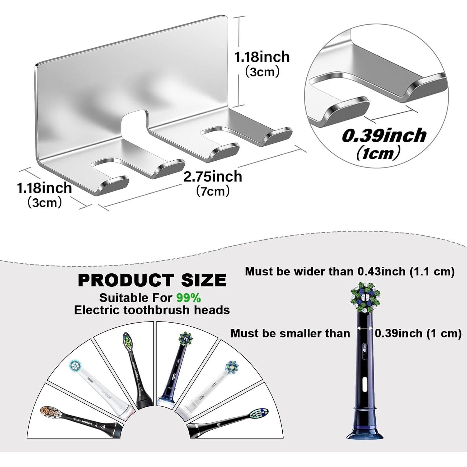 Soporte para cepillos de dientes YAYINLI de acero inoxidable