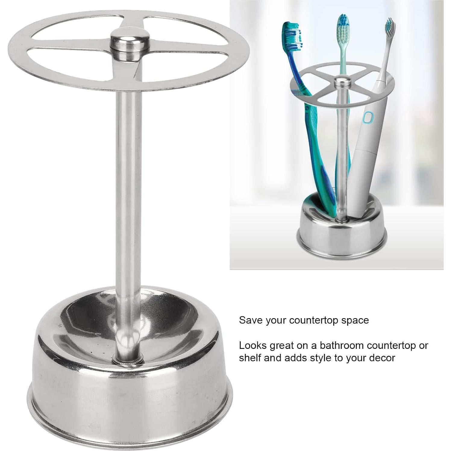 Soporte para Cepillos de Dientes de Acero Inoxidable OUKENS