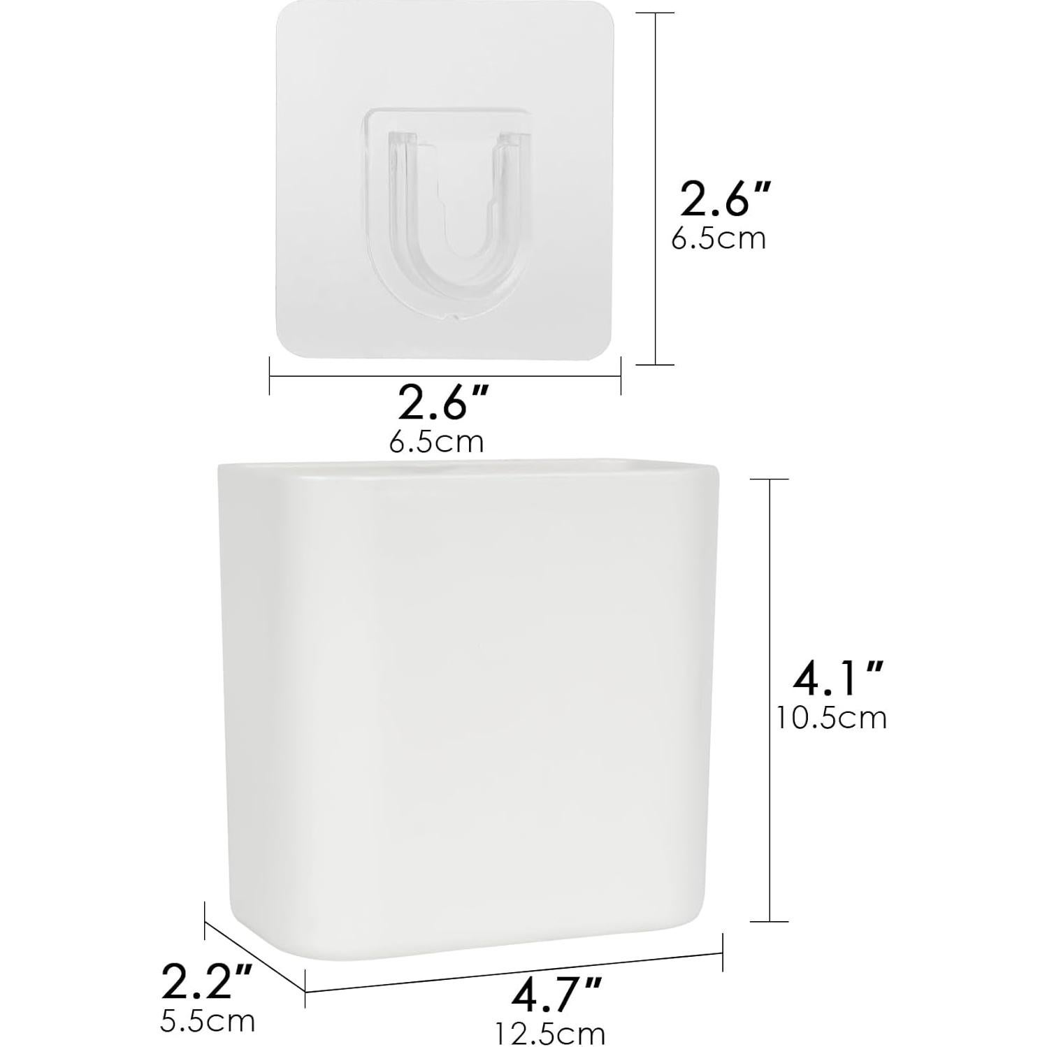 Soporte de Cepillo de Dientes LUEXBOX Blanco Montaje en Pared