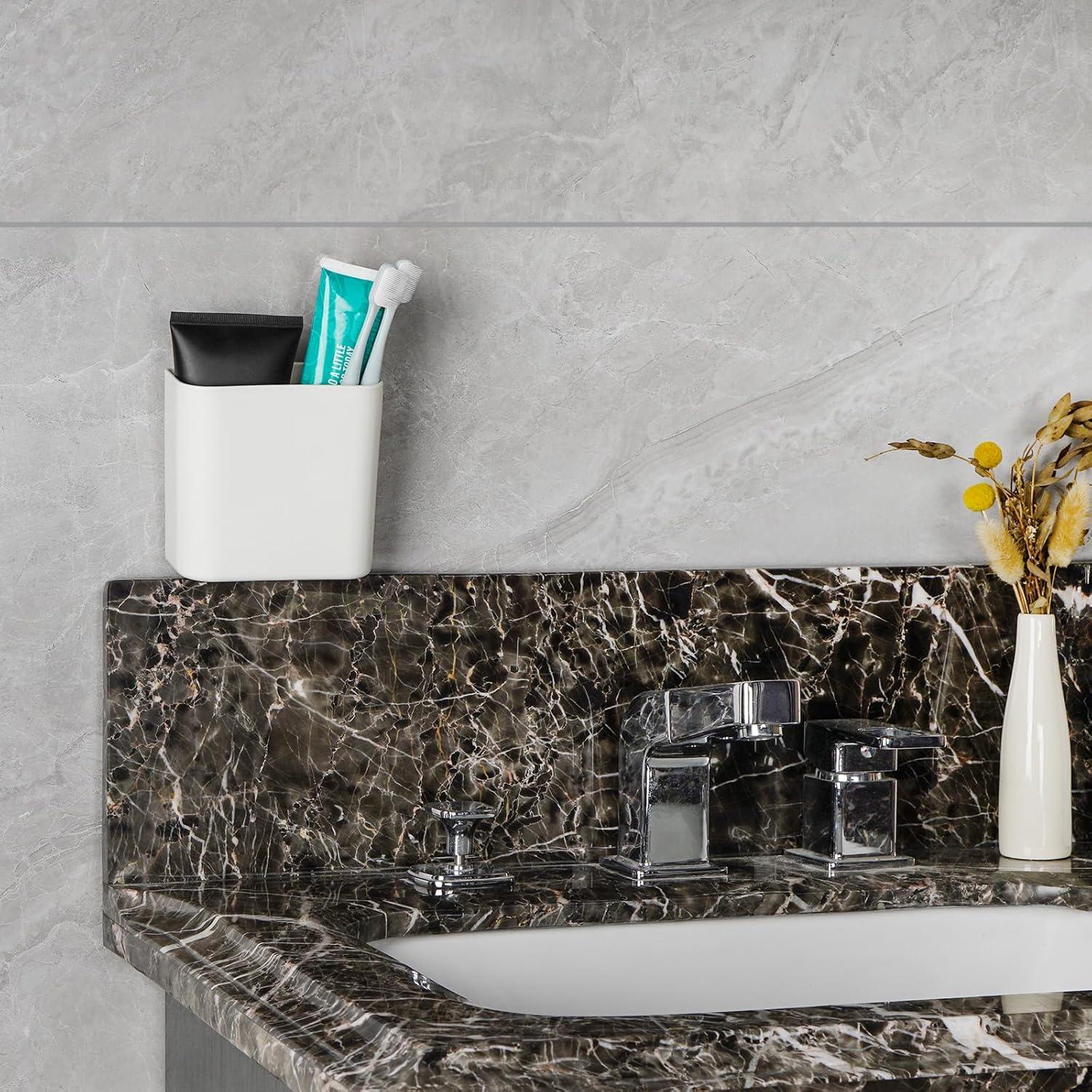 Soporte de Cepillo de Dientes LUEXBOX Blanco Montaje en Pared