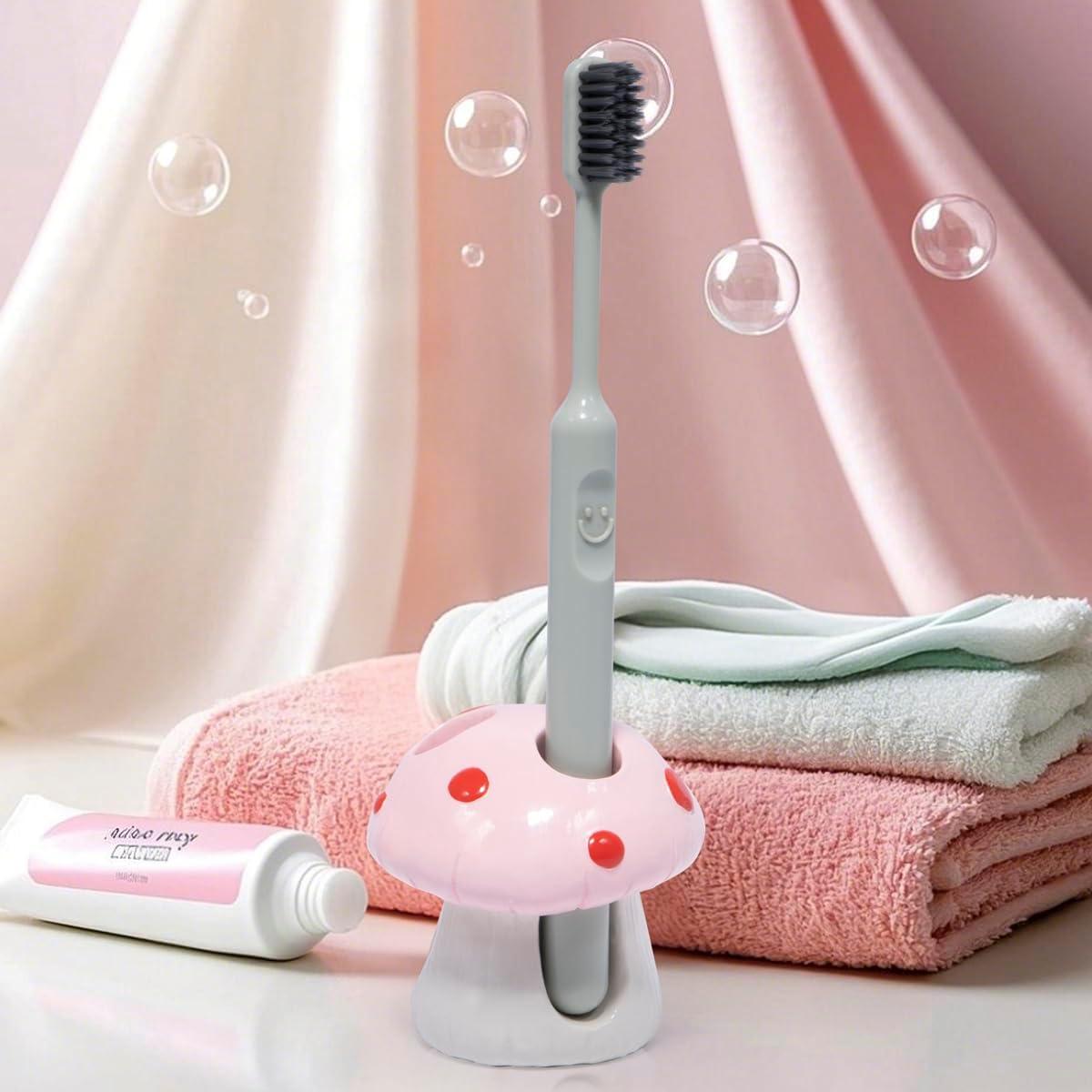 Soporte para Cepillos de Dientes Hodao Kids Hongo Rosa 3 Agujeros