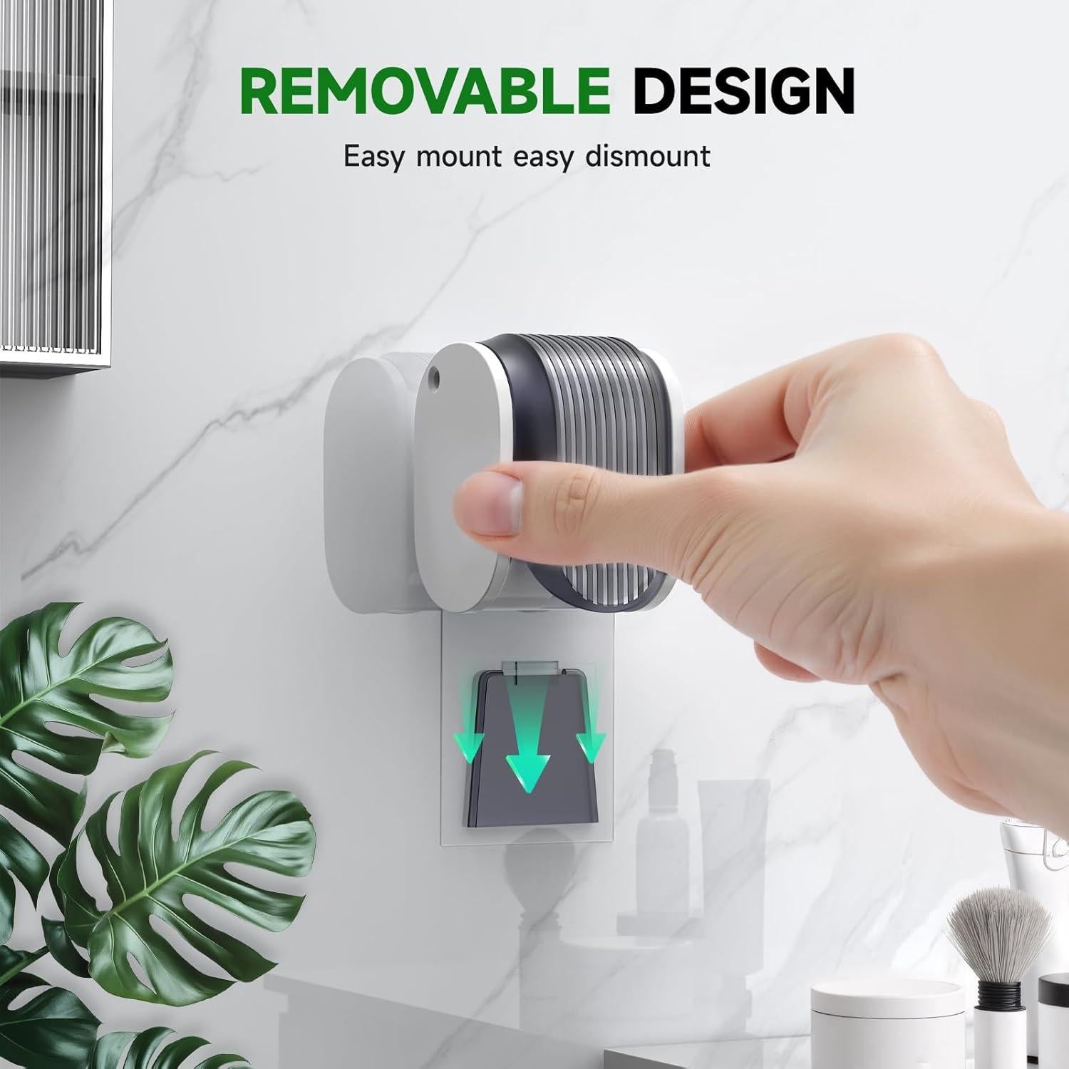 Soporte para Cepillos de Dientes Montado en Pared LUWUIDEN 4 Pcs Gris