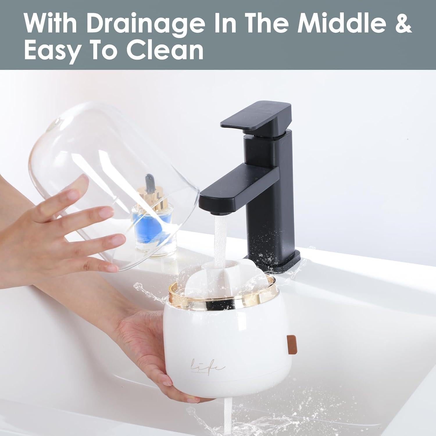 Soporte para Cepillos de Dientes EXIN DECHEN R55 Blanco con Tapa