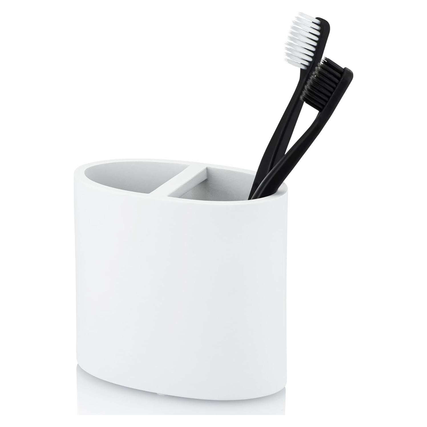 Soporte para Cepillos de Dientes Essentra Home Blanco Mate - Organizador Antideslizante