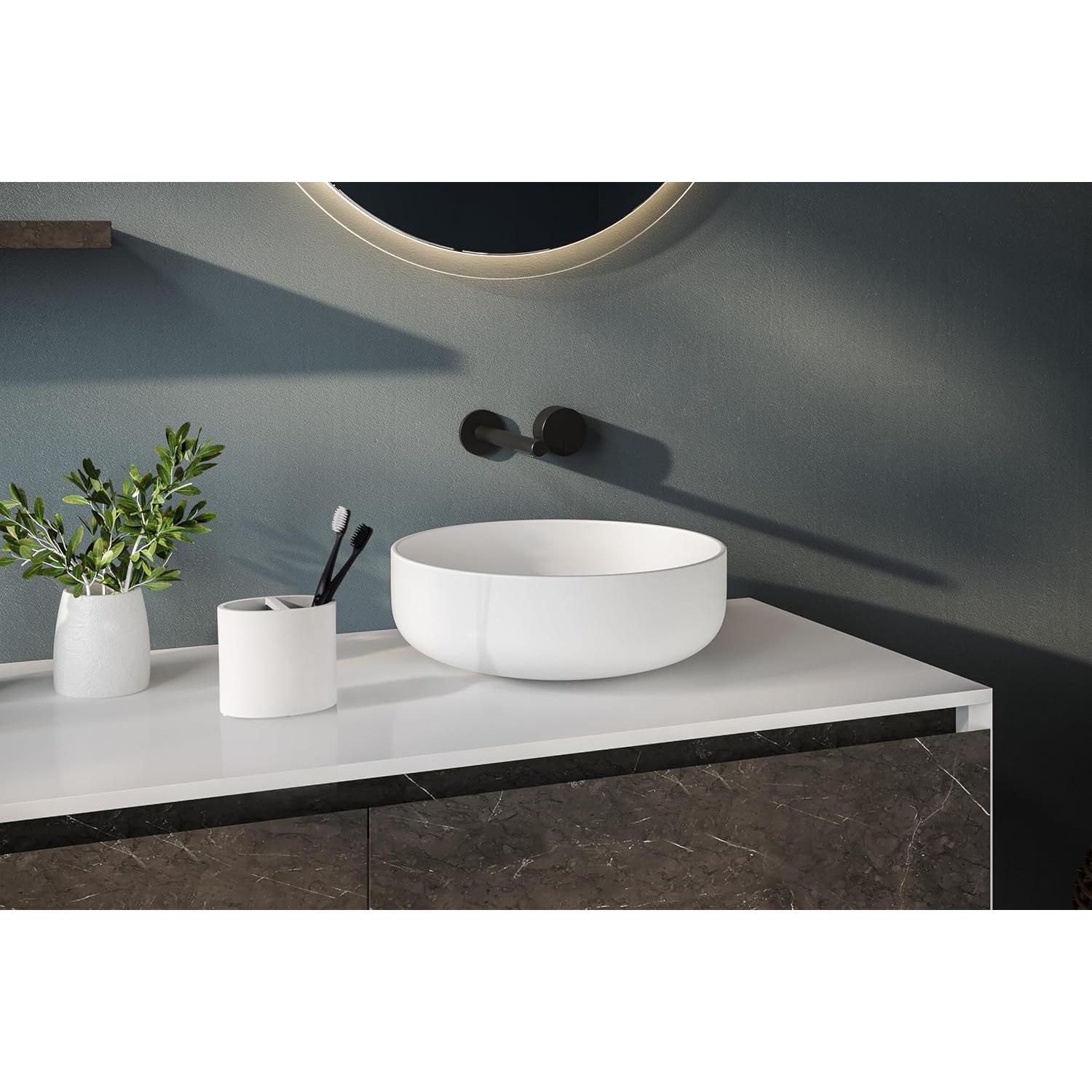 Soporte para Cepillos de Dientes Essentra Home Blanco Mate - Organizador Antideslizante