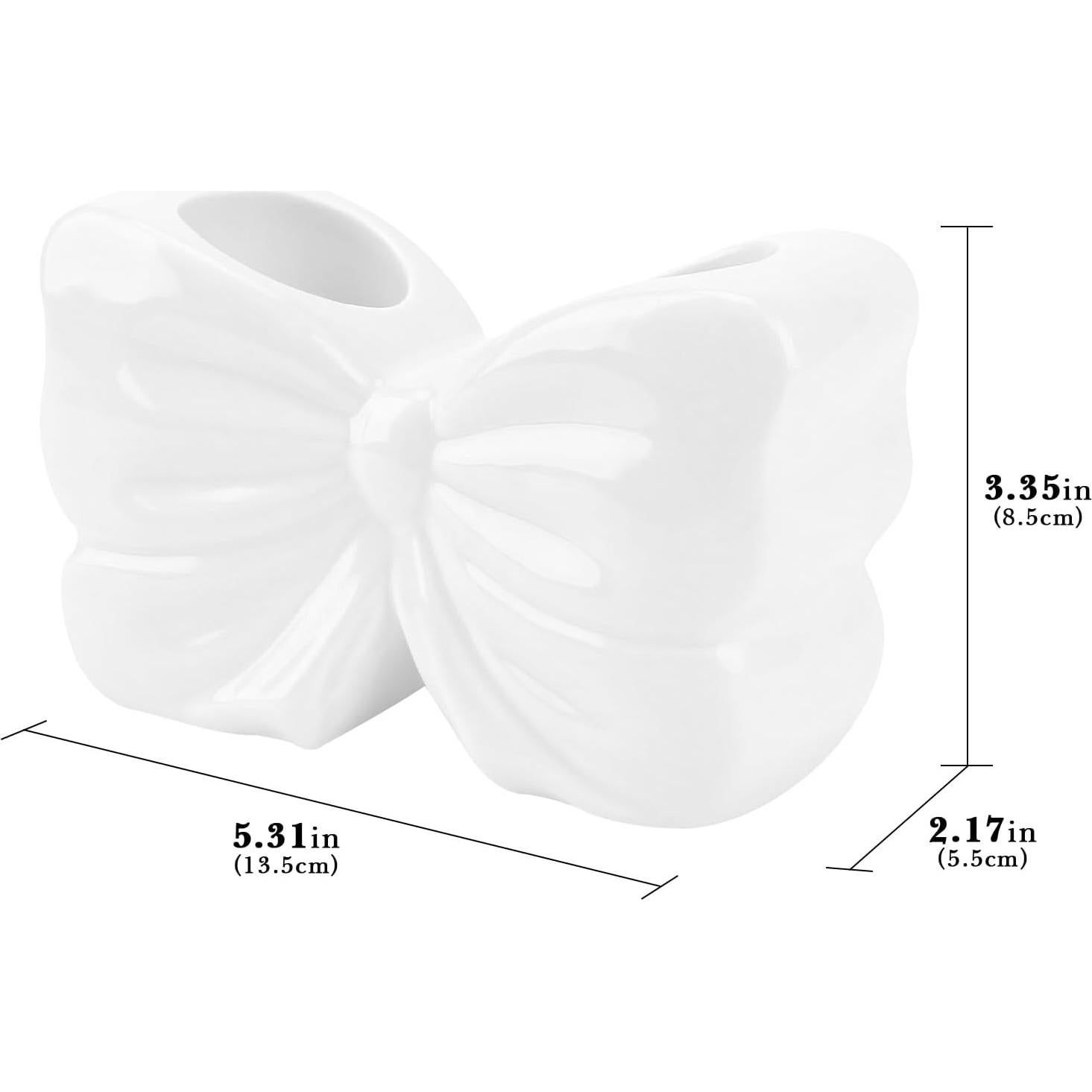 Soporte de Cepillo de Dientes Cerámica Biiange Blanco Lazo