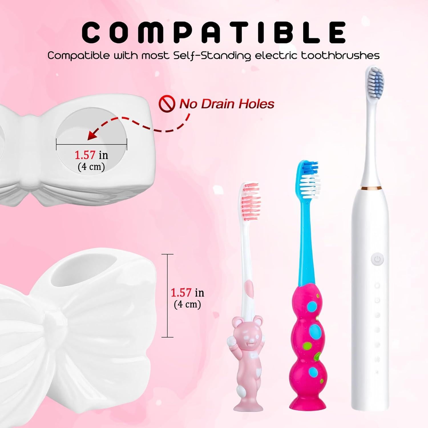 Soporte de Cepillo de Dientes Cerámica Biiange Blanco Lazo