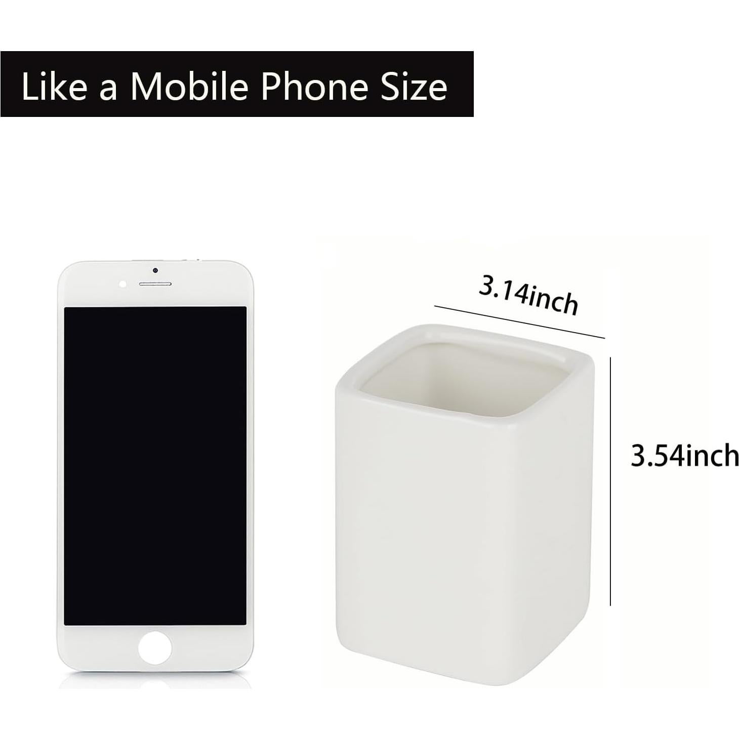 Soporte para Cepillos de Dientes Cerámica Louie Silna Blanco 8x9cm