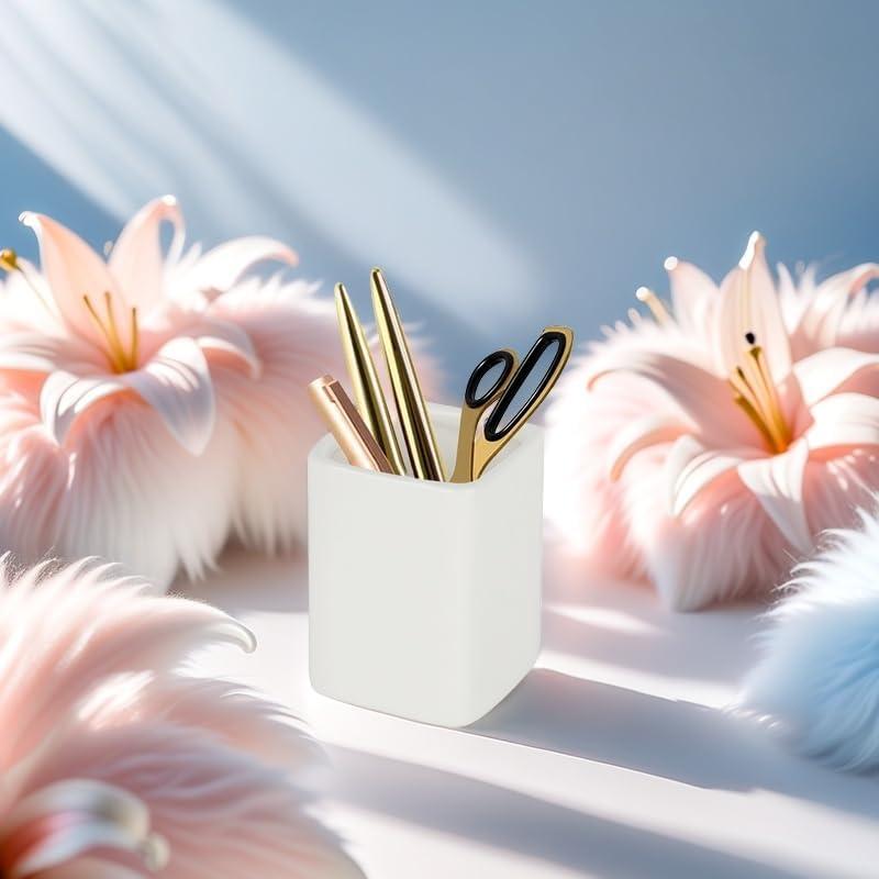 Soporte para Cepillos de Dientes Cerámica Louie Silna Blanco 8x9cm