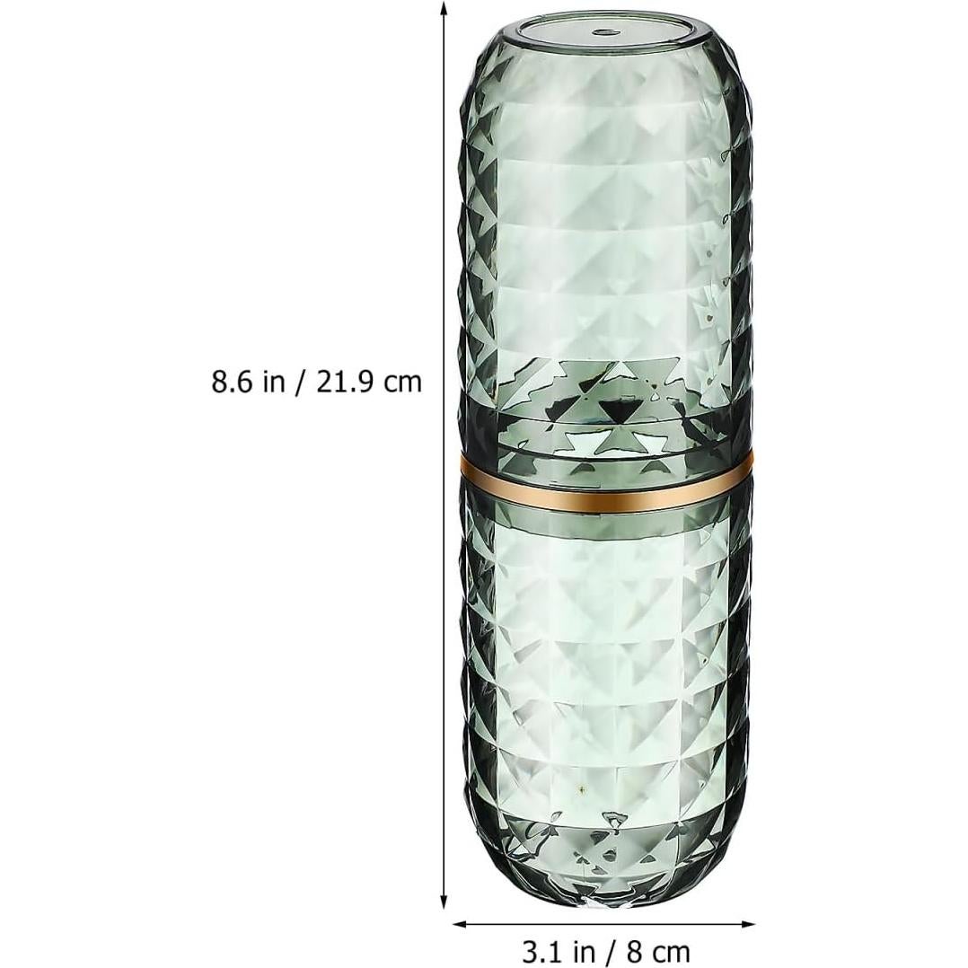 Estuche de cepillo de dientes Didiseaon verde portátil 21.84 cm