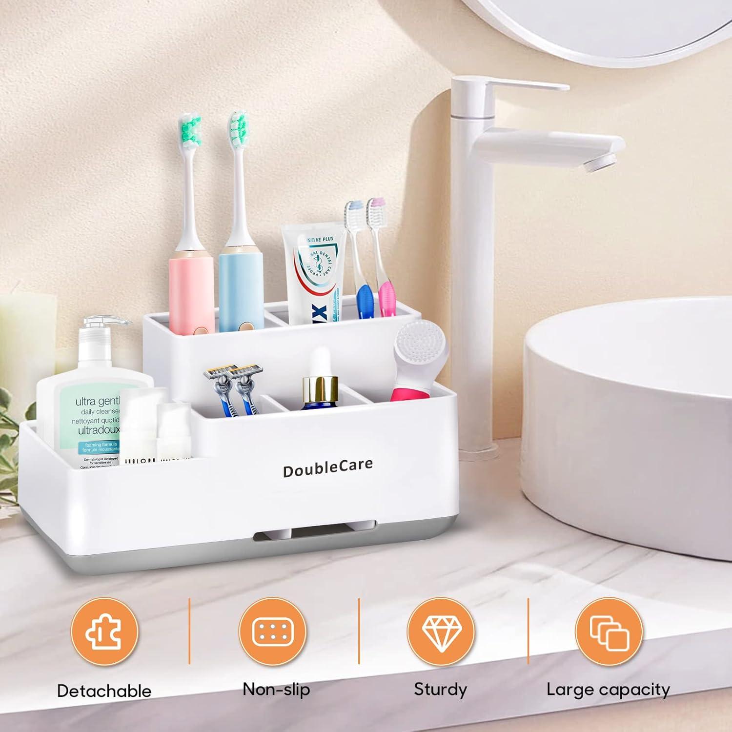 Soporte para Cepillos de Dientes DoubleCare 5 Compartimentos Blanco