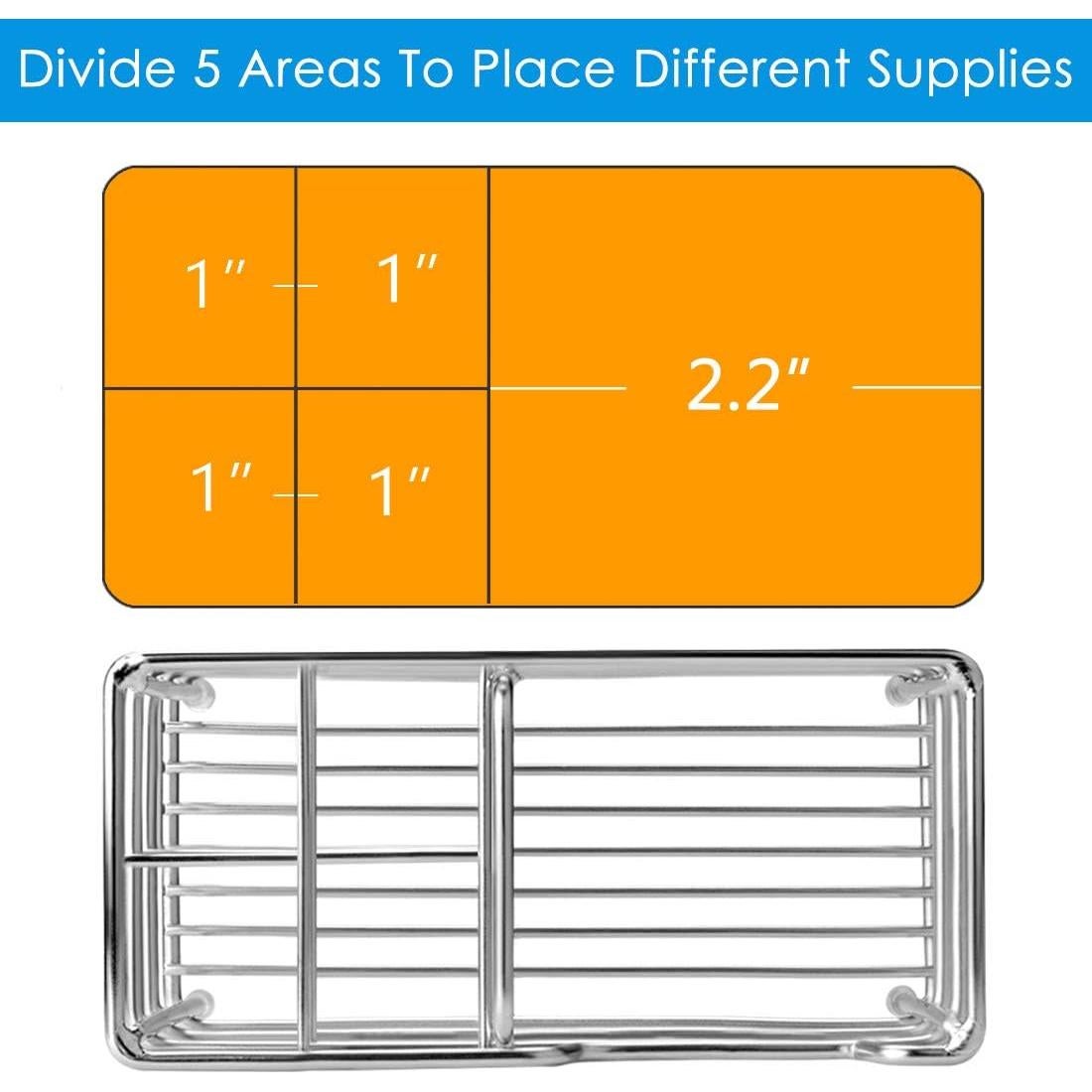 Soporte de Cepillos de Dientes Linkidea Acero Inoxidable 5 Compartimentos