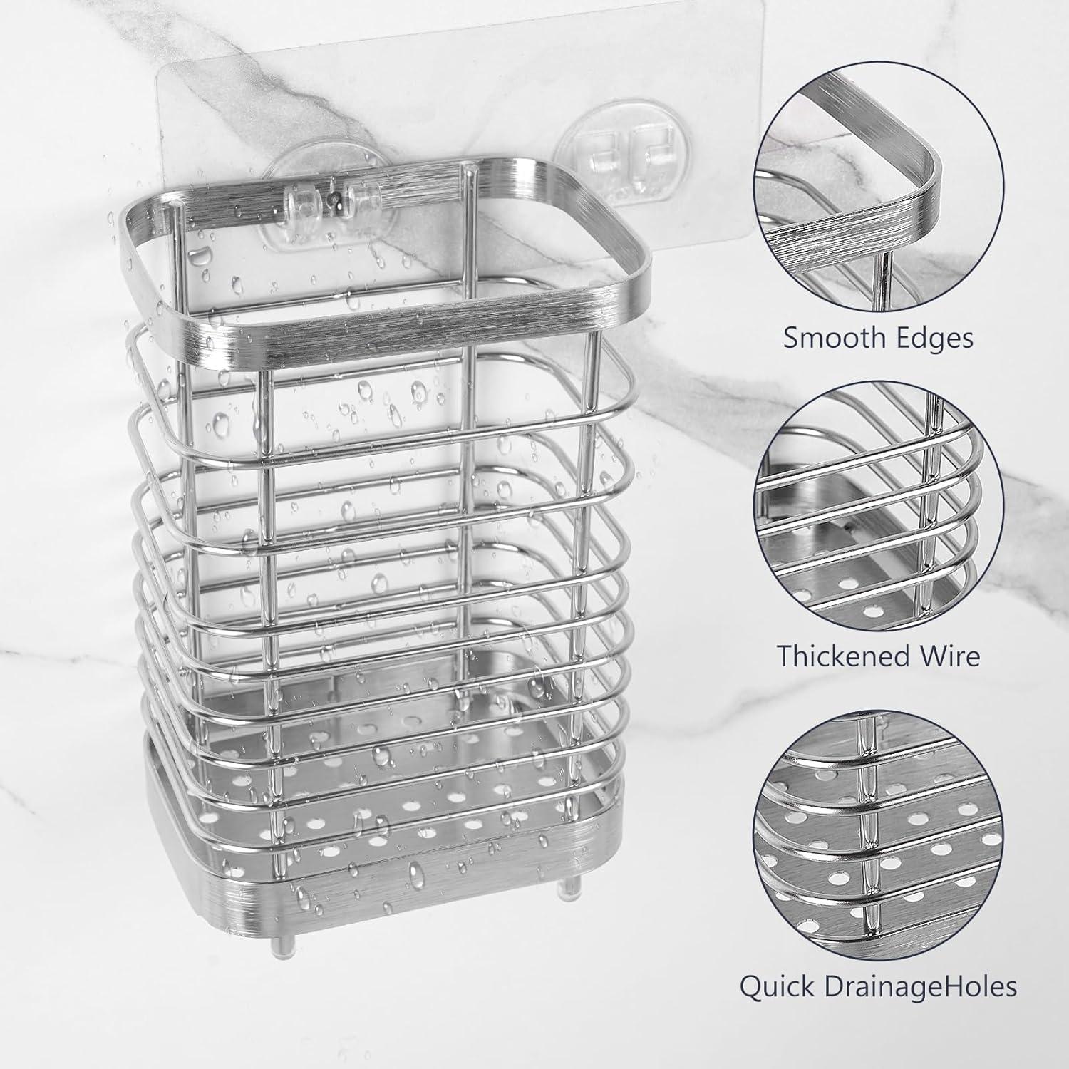 Soporte de Cepillo de Dientes LUEXBOX de Acero Inoxidable Plata