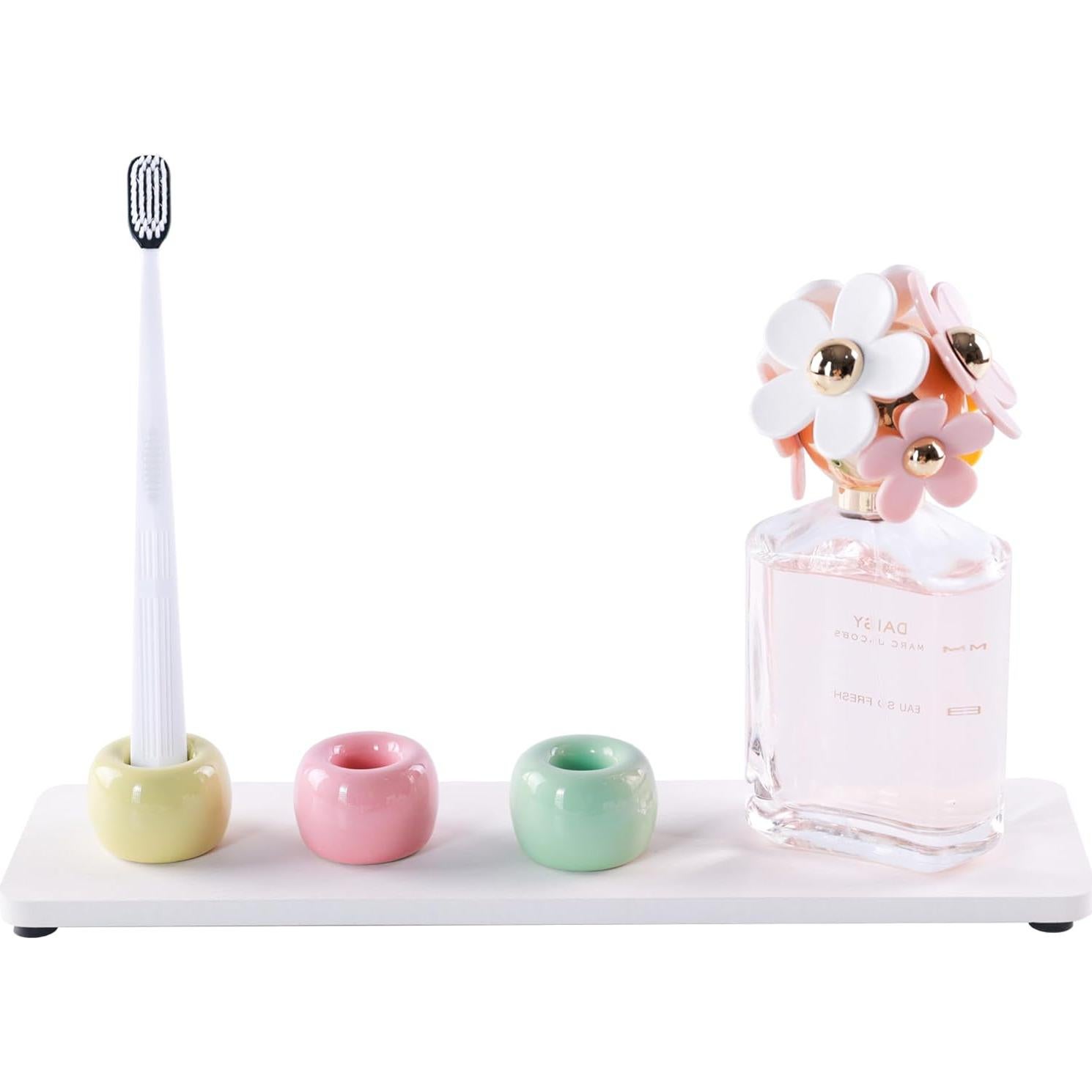 Juego de 6 Soportes de Cepillo de Dientes Cerámicos NiuYichee