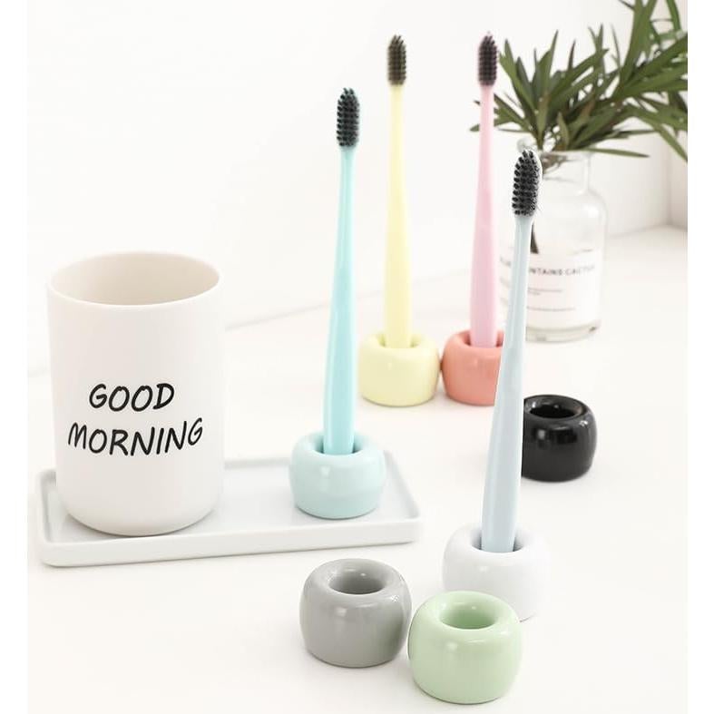 Juego de 6 Soportes de Cepillo de Dientes Cerámicos NiuYichee