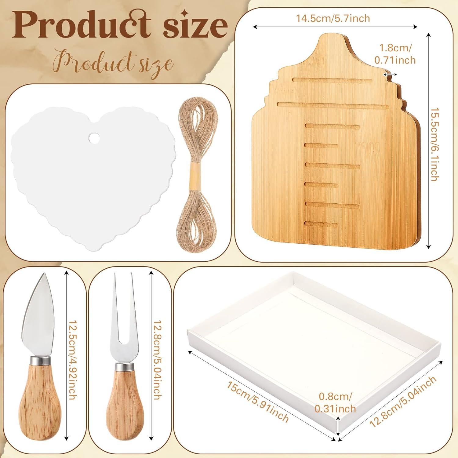 Conjunto de 31 Piezas para Baby Shower Skybooly - Tablas de Charcutería Mini