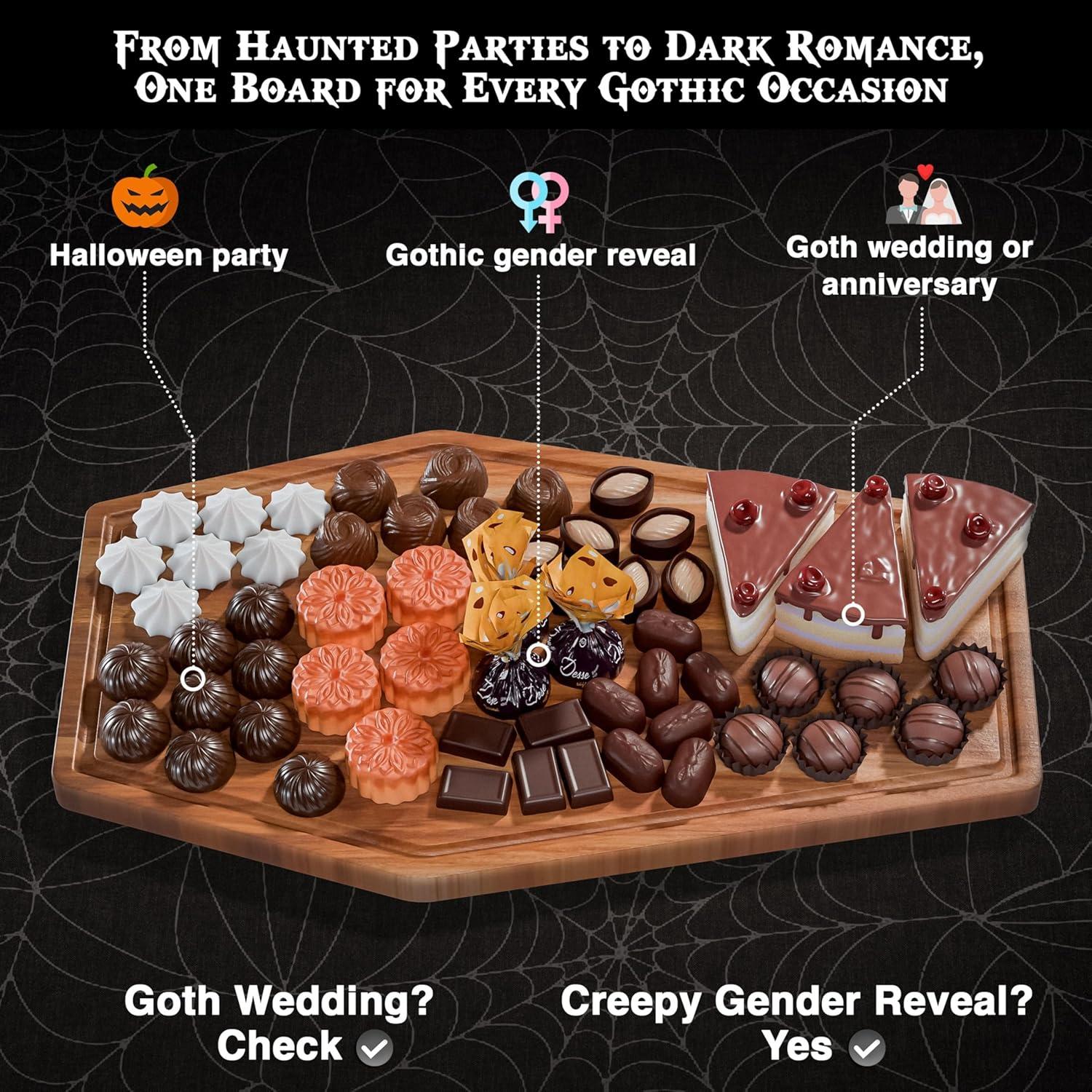 Tabla de Charcutería Gótica Berry Good Lunch 43x27cm Madera Acacia