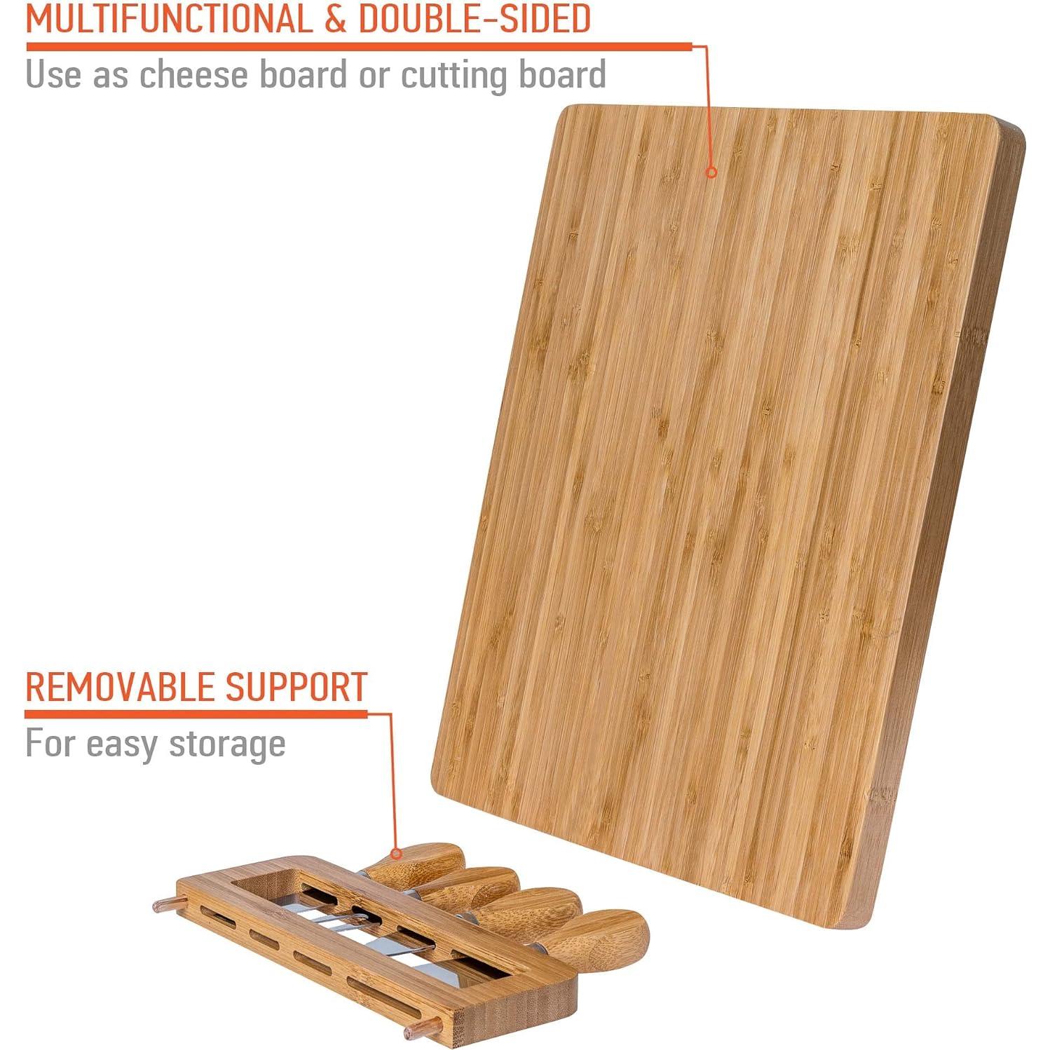 Tablero de Queso de Bambú BlauKe 35.5x27.9 cm con Cuchillos