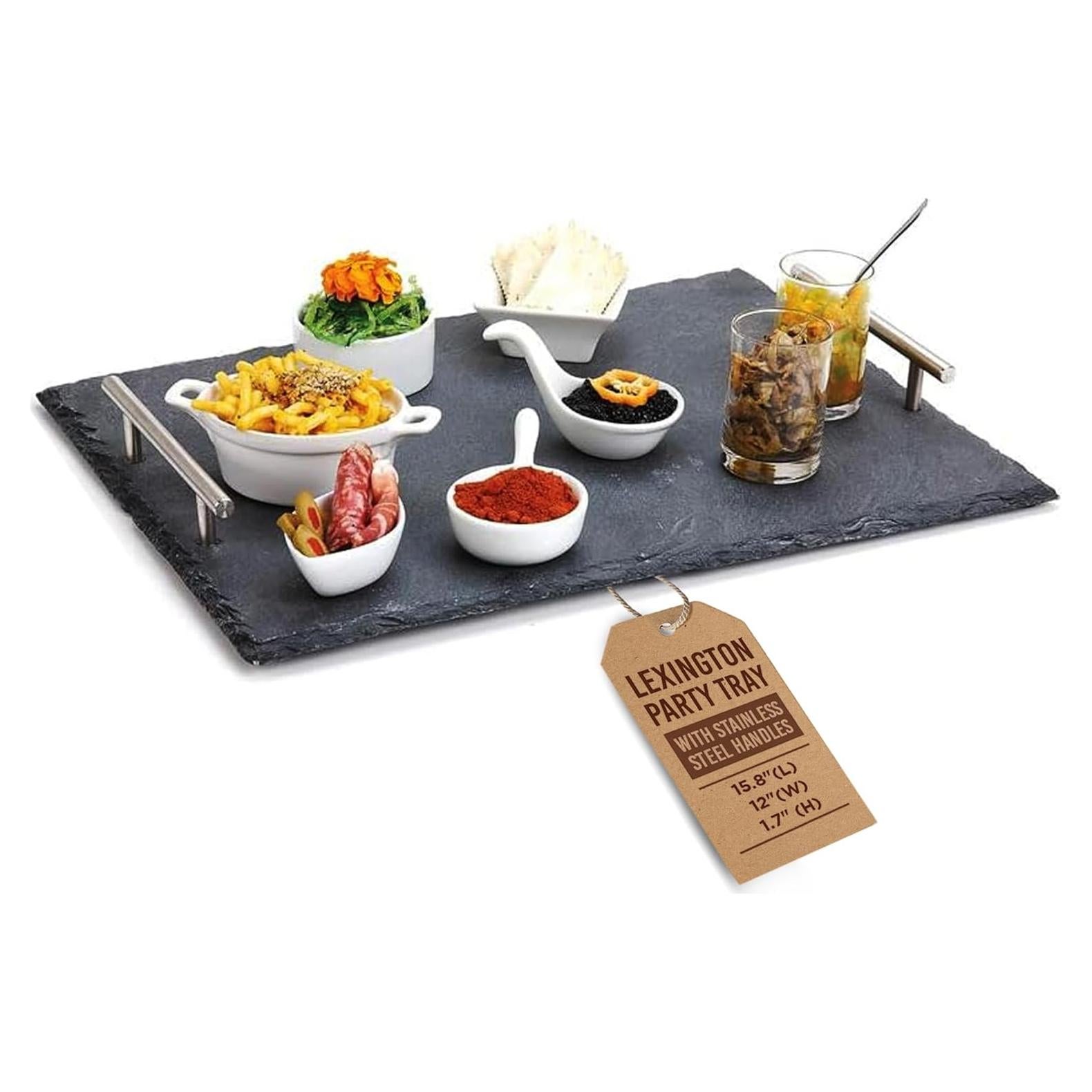 Bandeja de Fiesta de Pizarra IMPULSE! 40x30 cm para Aperitivos