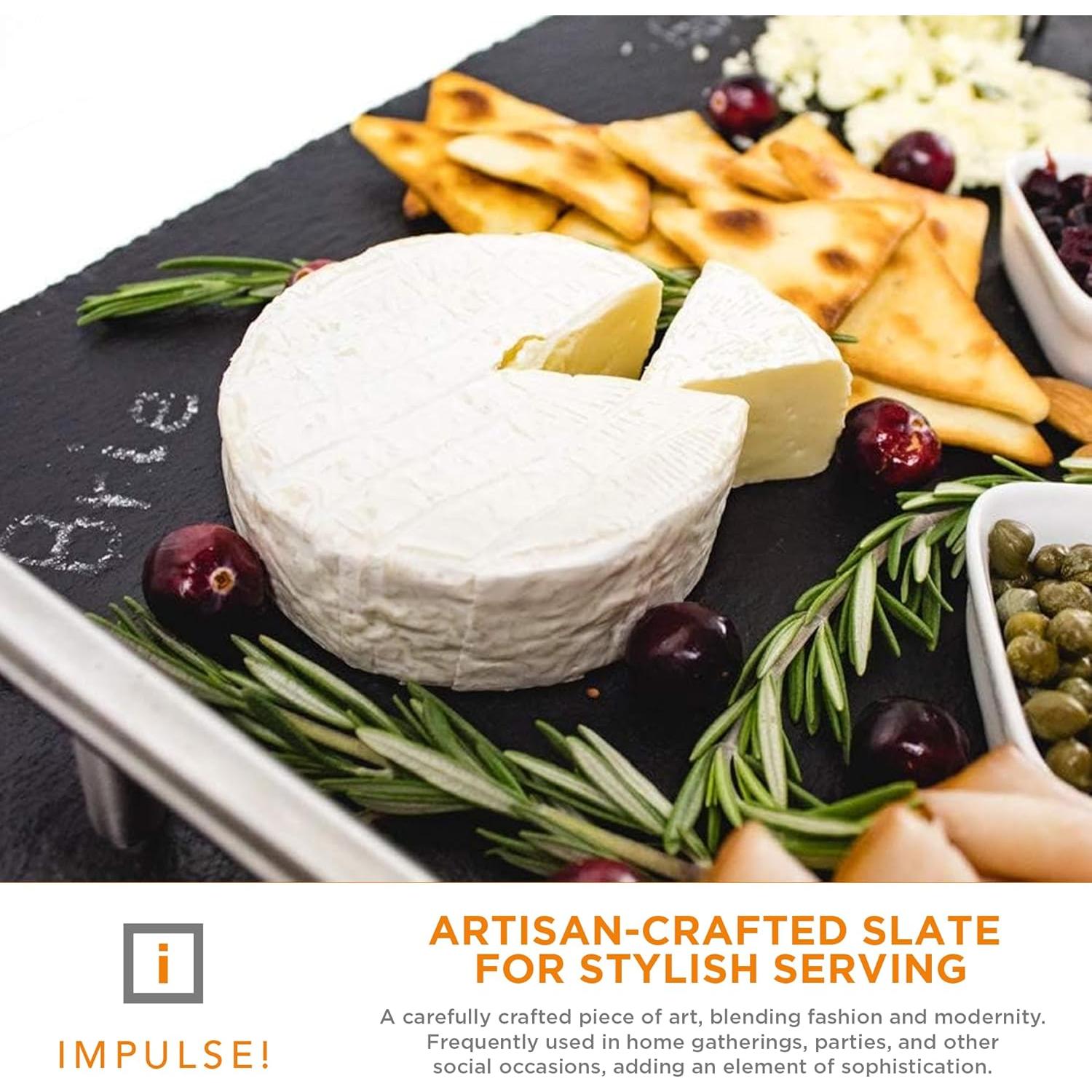 Bandeja de Fiesta de Pizarra IMPULSE! 40x30 cm para Aperitivos