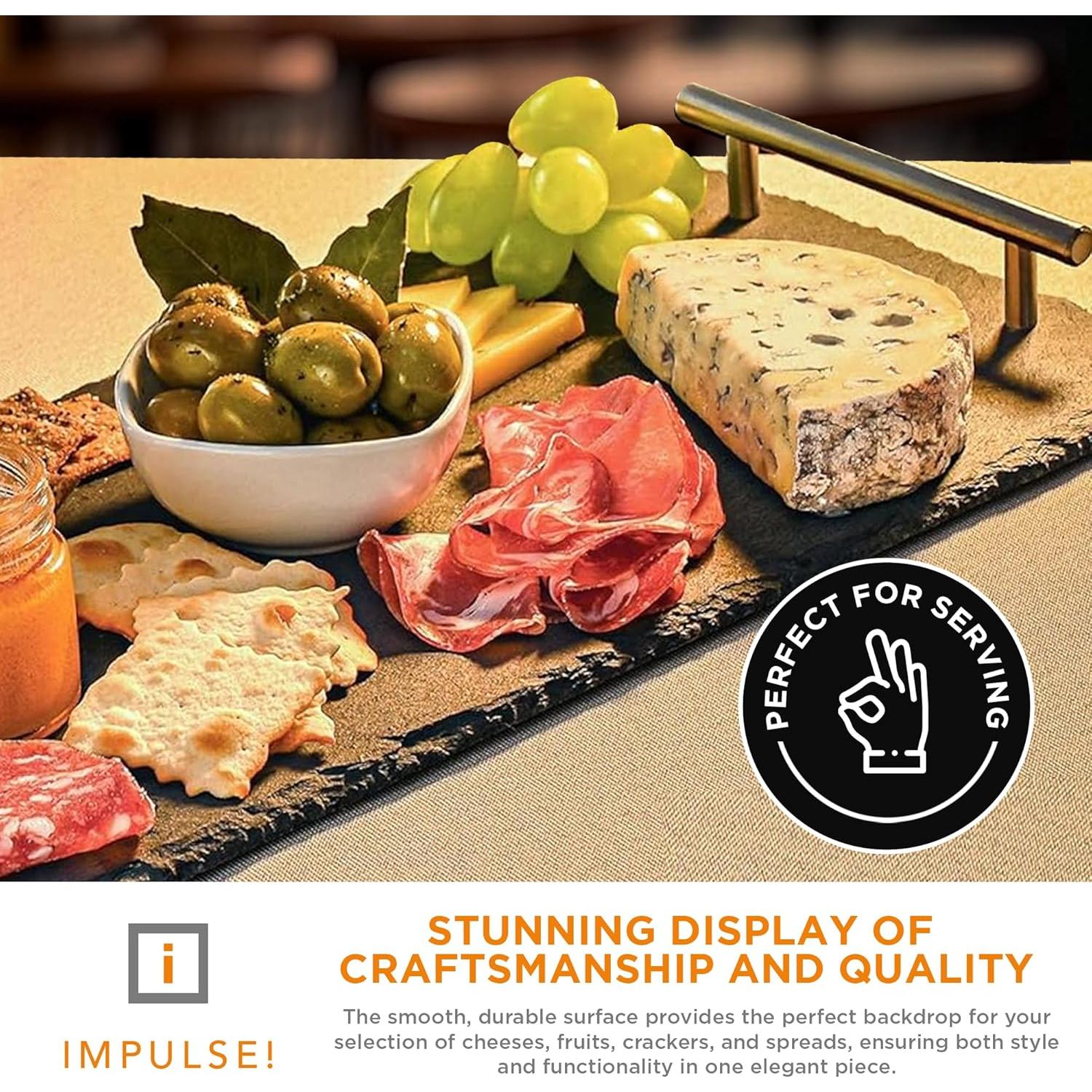 Bandeja de Fiesta de Pizarra IMPULSE! 40x30 cm para Aperitivos