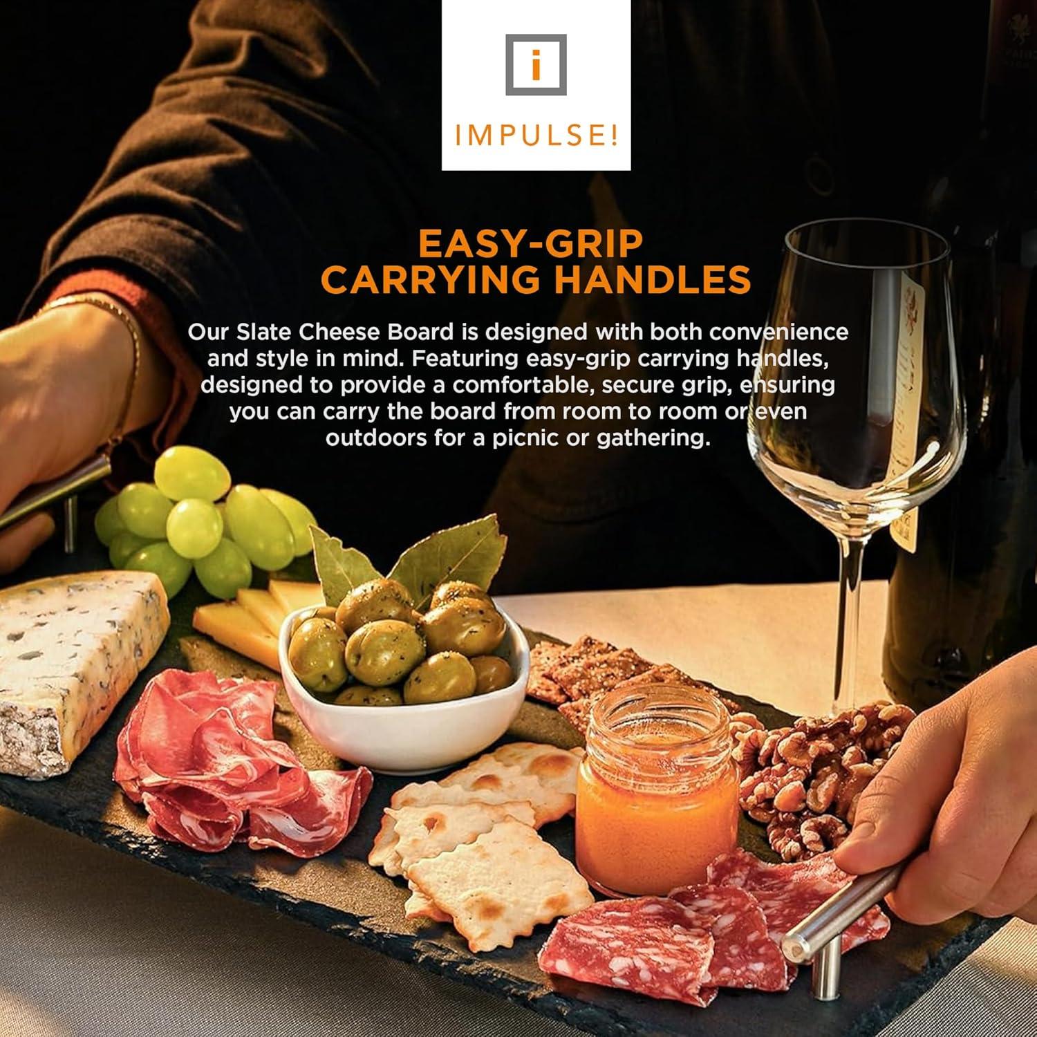 Bandeja de Fiesta de Pizarra IMPULSE! 40x30 cm para Aperitivos