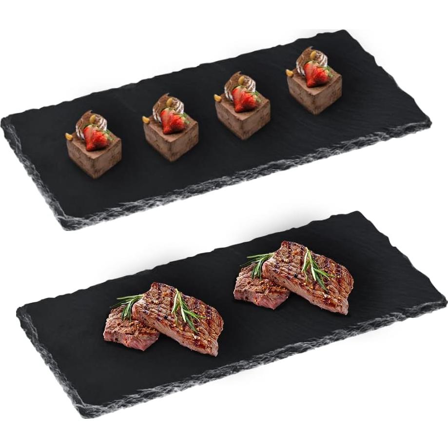 Juego de 5 Tablas de Queso de Pizarra Fansch 28x13 cm