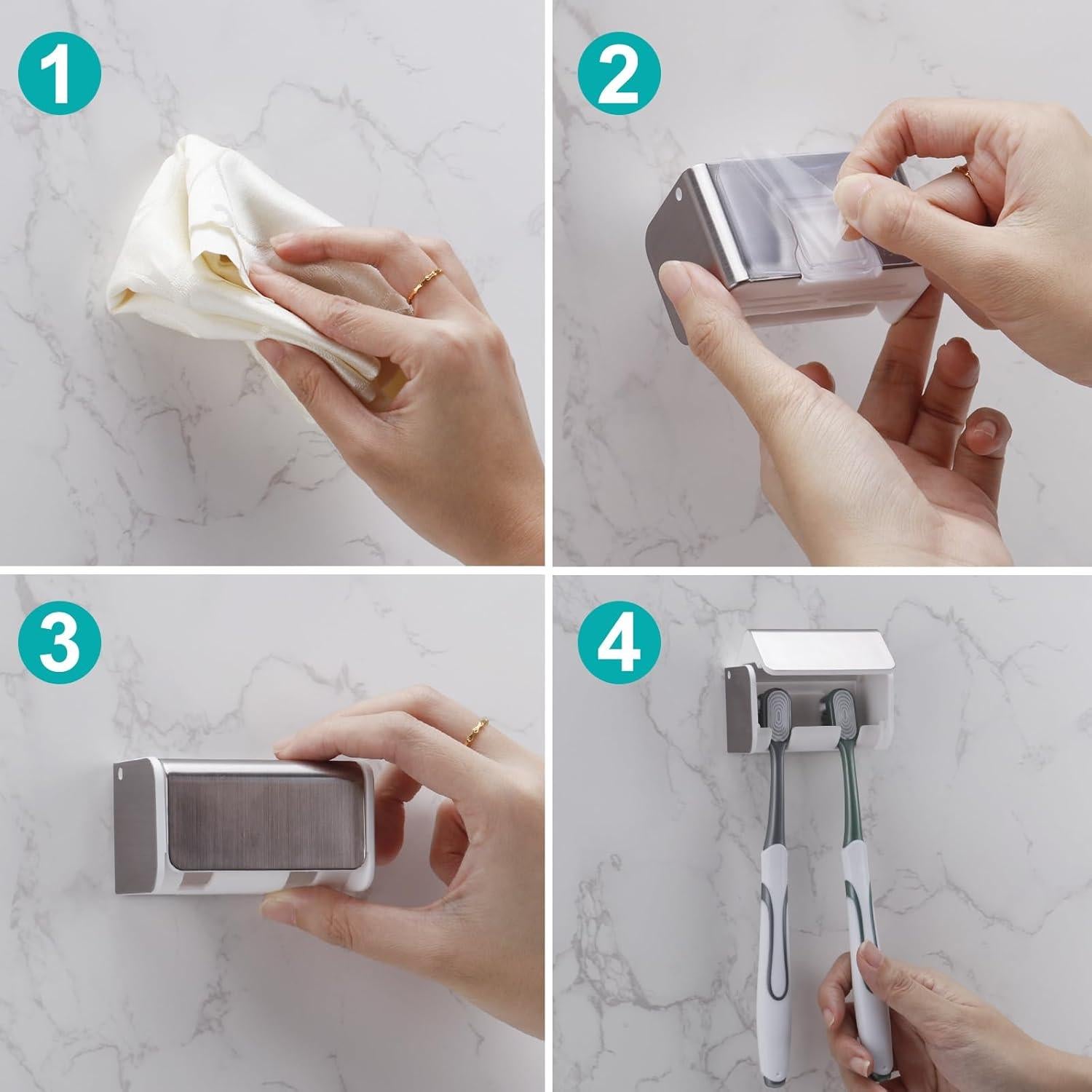 Soportes de Cepillos de Dientes Montados en Pared PARKMANI - 2 PCS