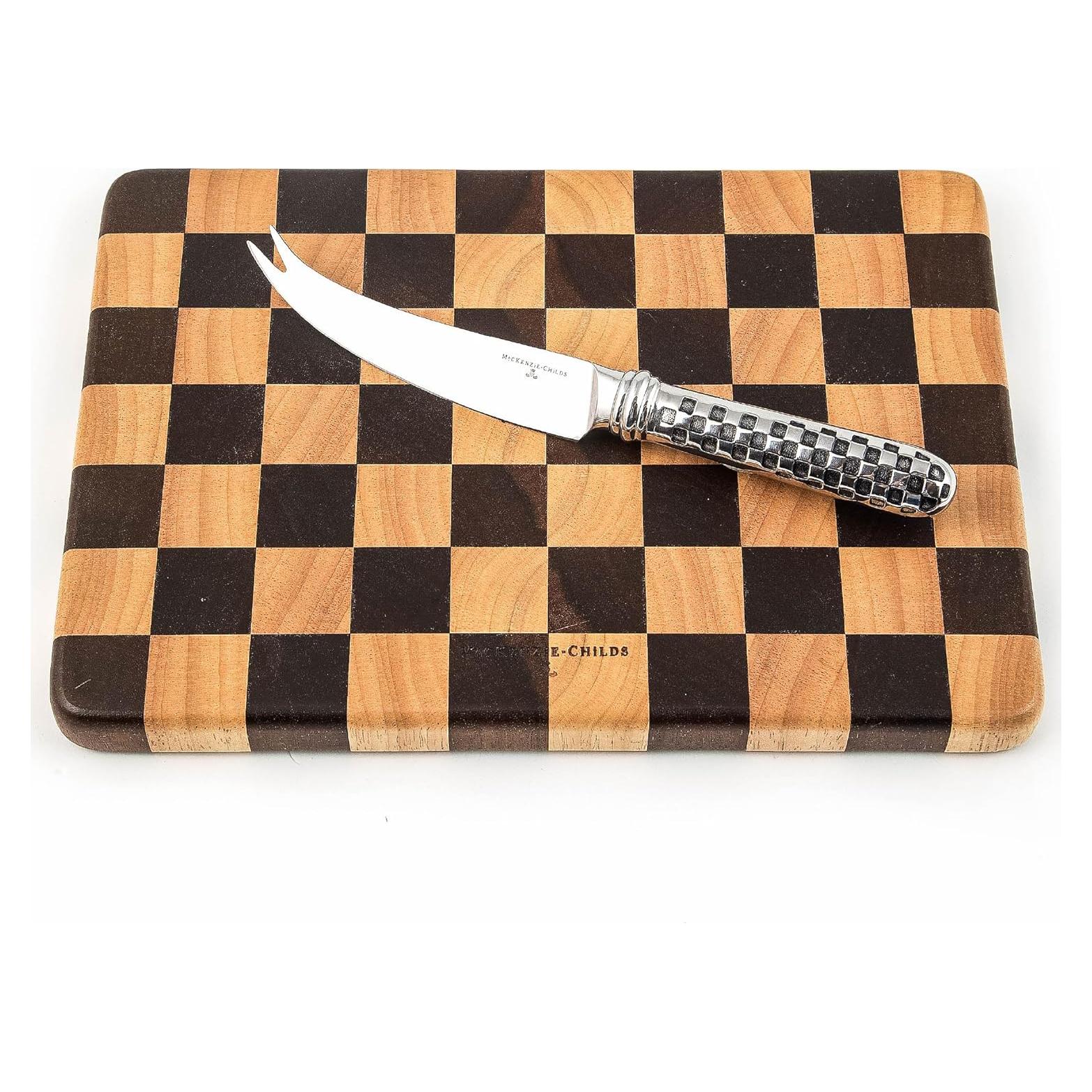 Tablero de Queso MacKenzie-Childs de Madera 20x30 cm con Cuchillo