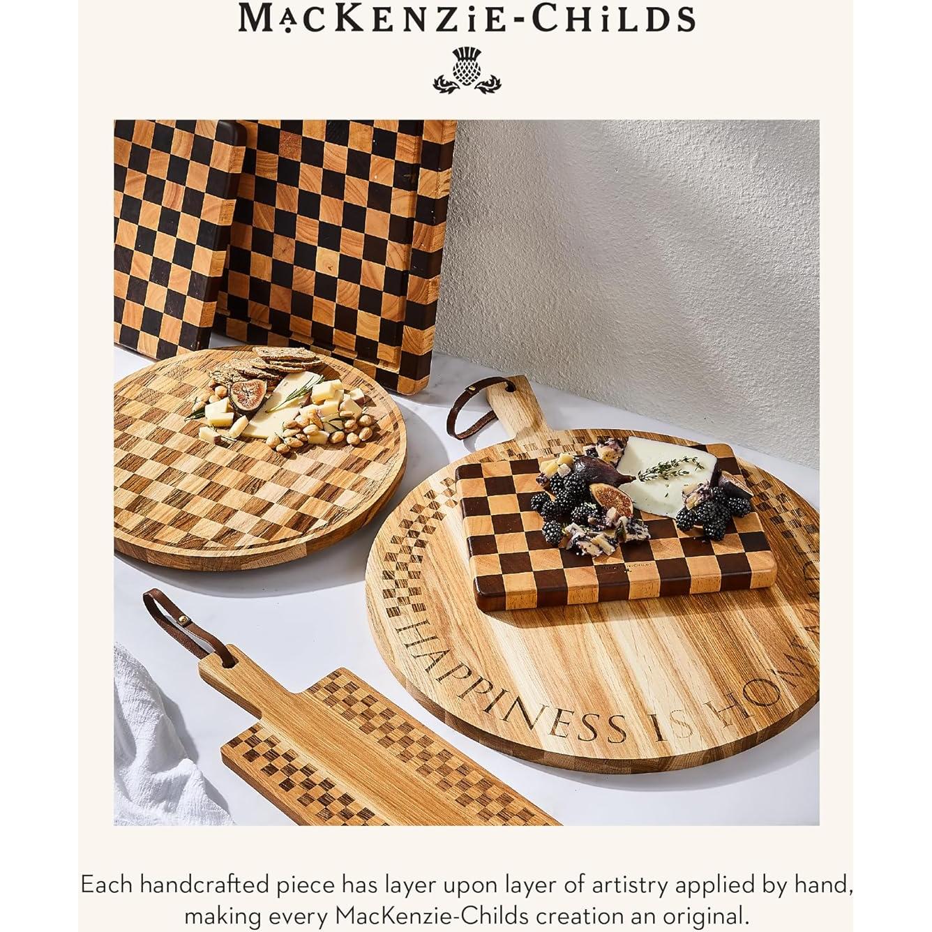 Tablero de Queso MacKenzie-Childs de Madera 20x30 cm con Cuchillo