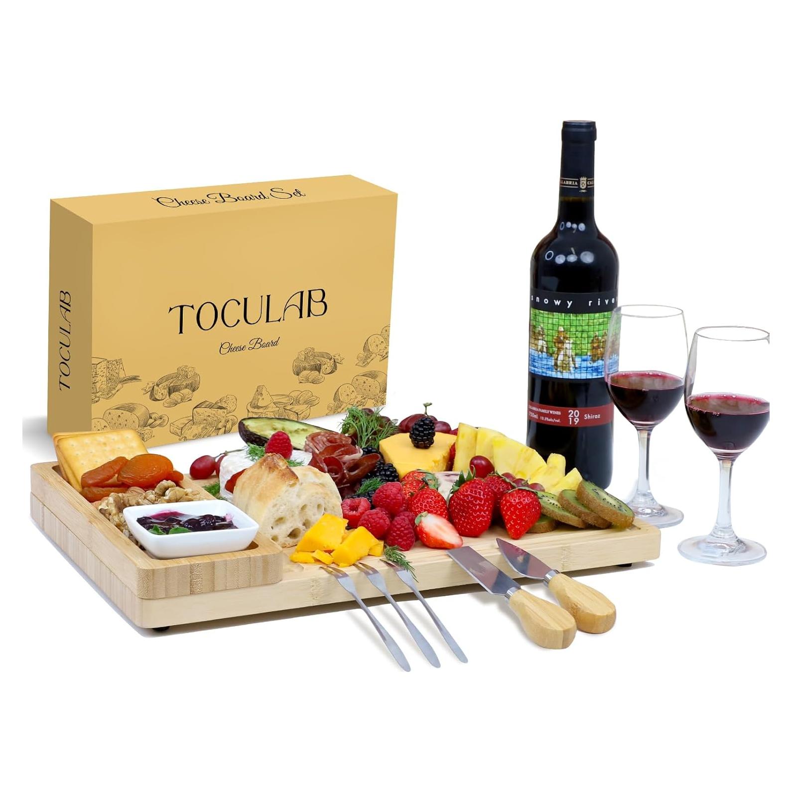 Juego de Tabla de Charcutería TOCULAB de Bambú 39x28 cm