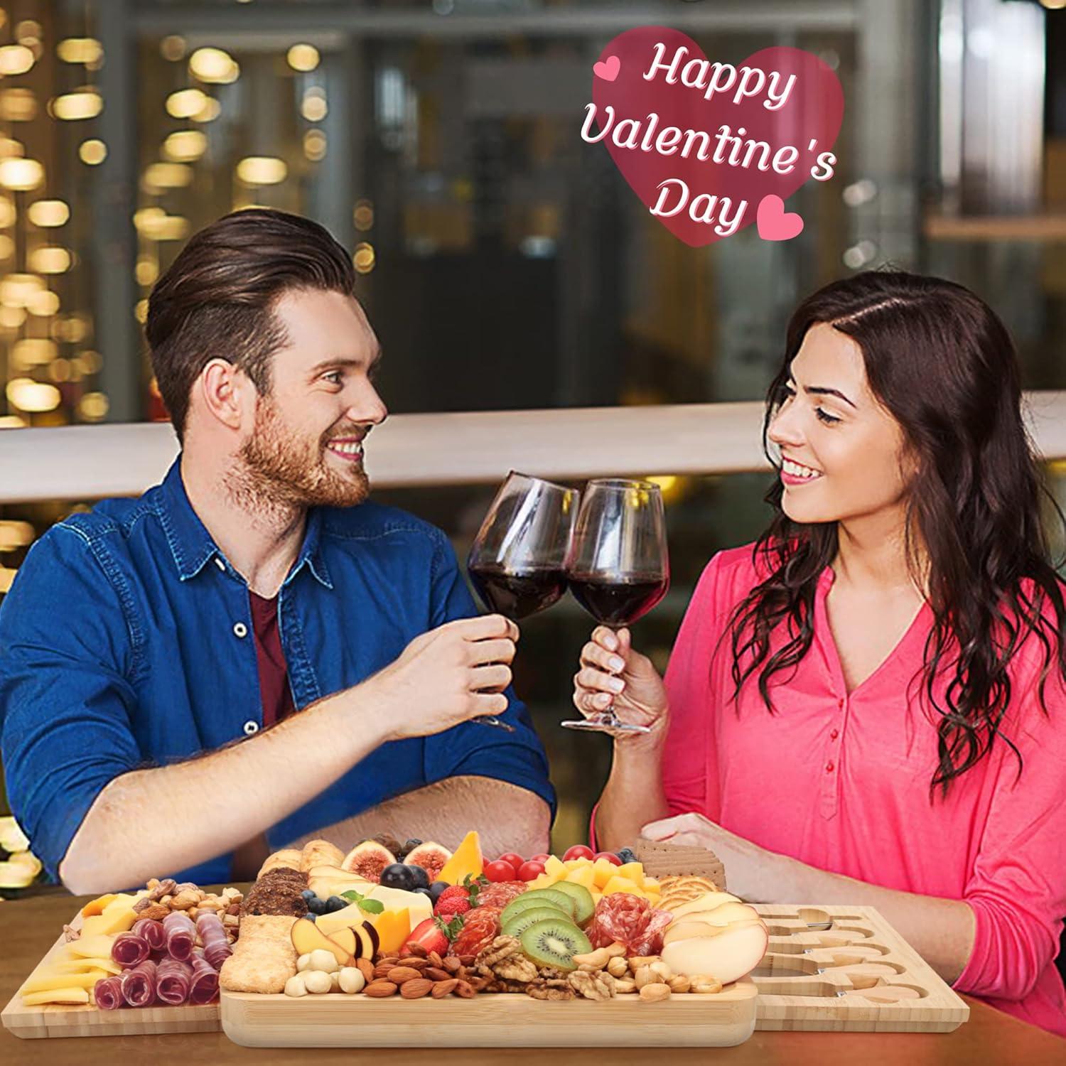 Tabla de Charcutería FamRica de Bambú con 2 Cajones y Accesorios