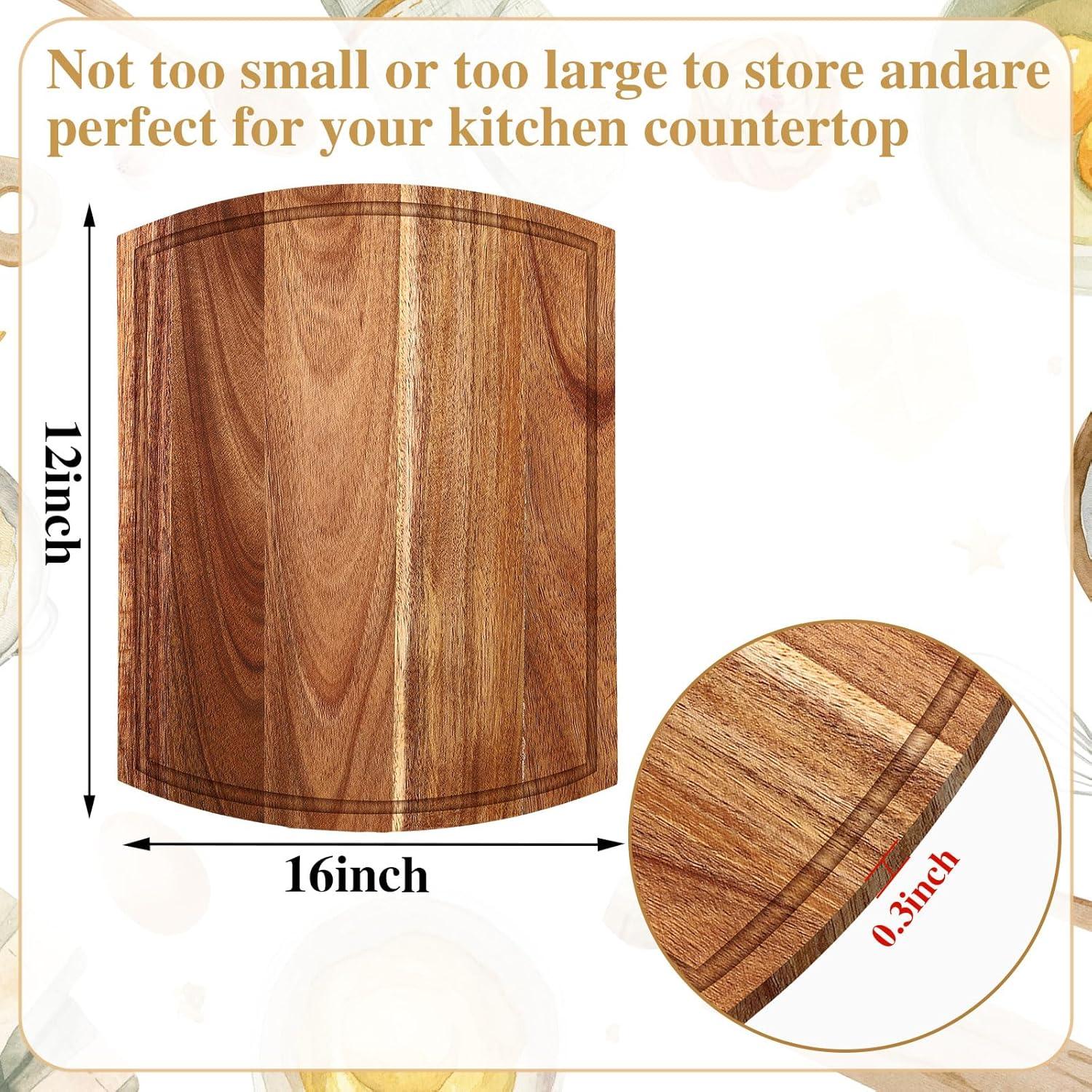 Paquete de 12 Tablas de Cortar de Madera Acacia Patelai 30x40 cm