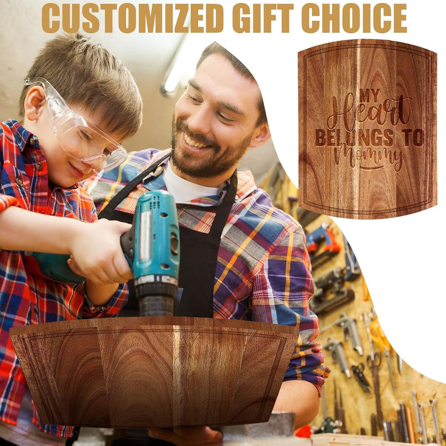 Paquete de 12 Tablas de Cortar de Madera Acacia Patelai 30x40 cm