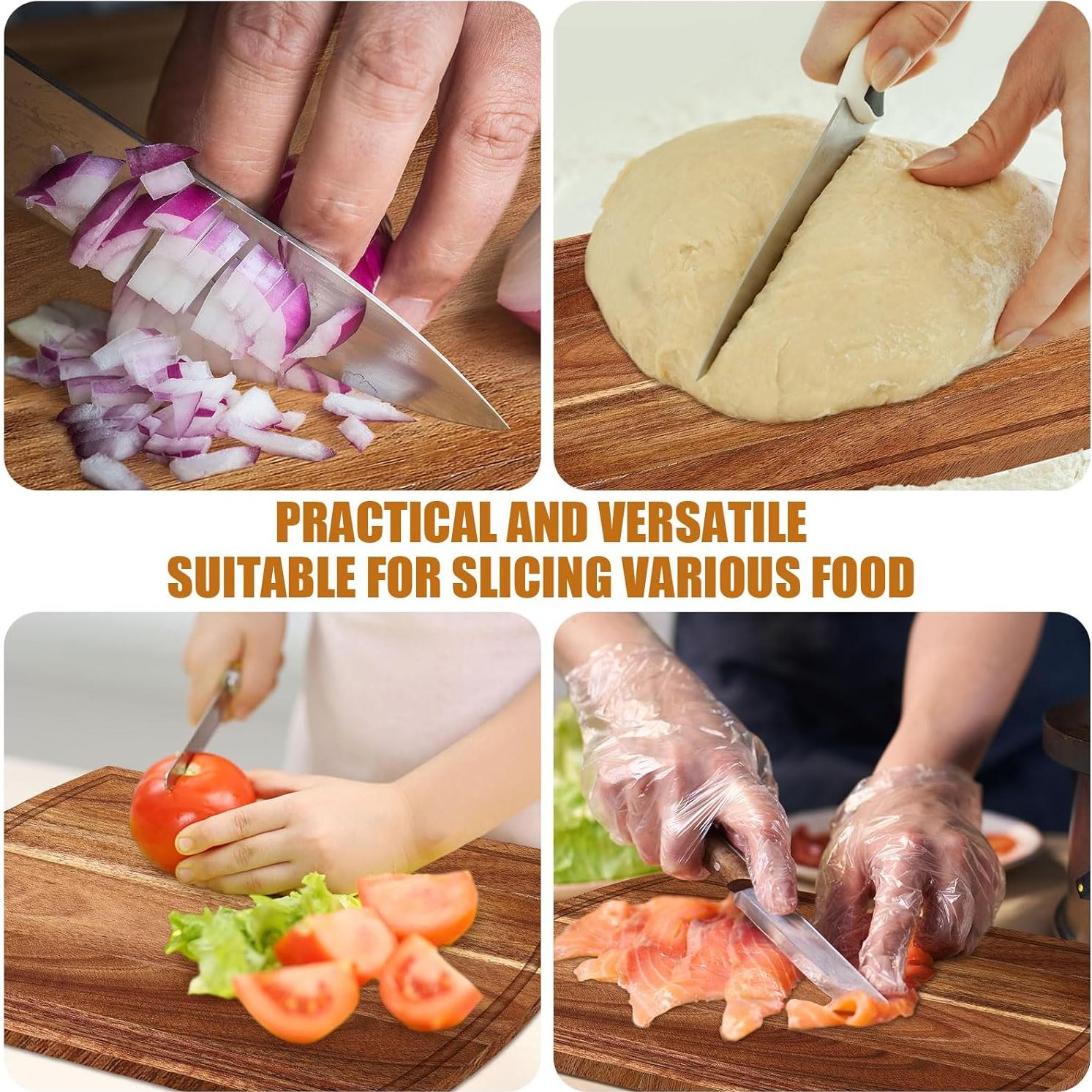 Paquete de 12 Tablas de Cortar de Madera Acacia Patelai 30x40 cm