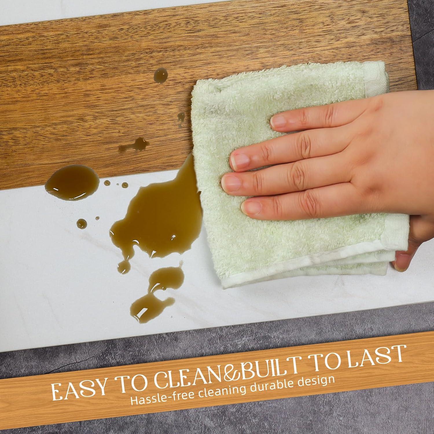 Tabla de Charcutería Grande de Madera y Mármol ECWAY 40x30 cm