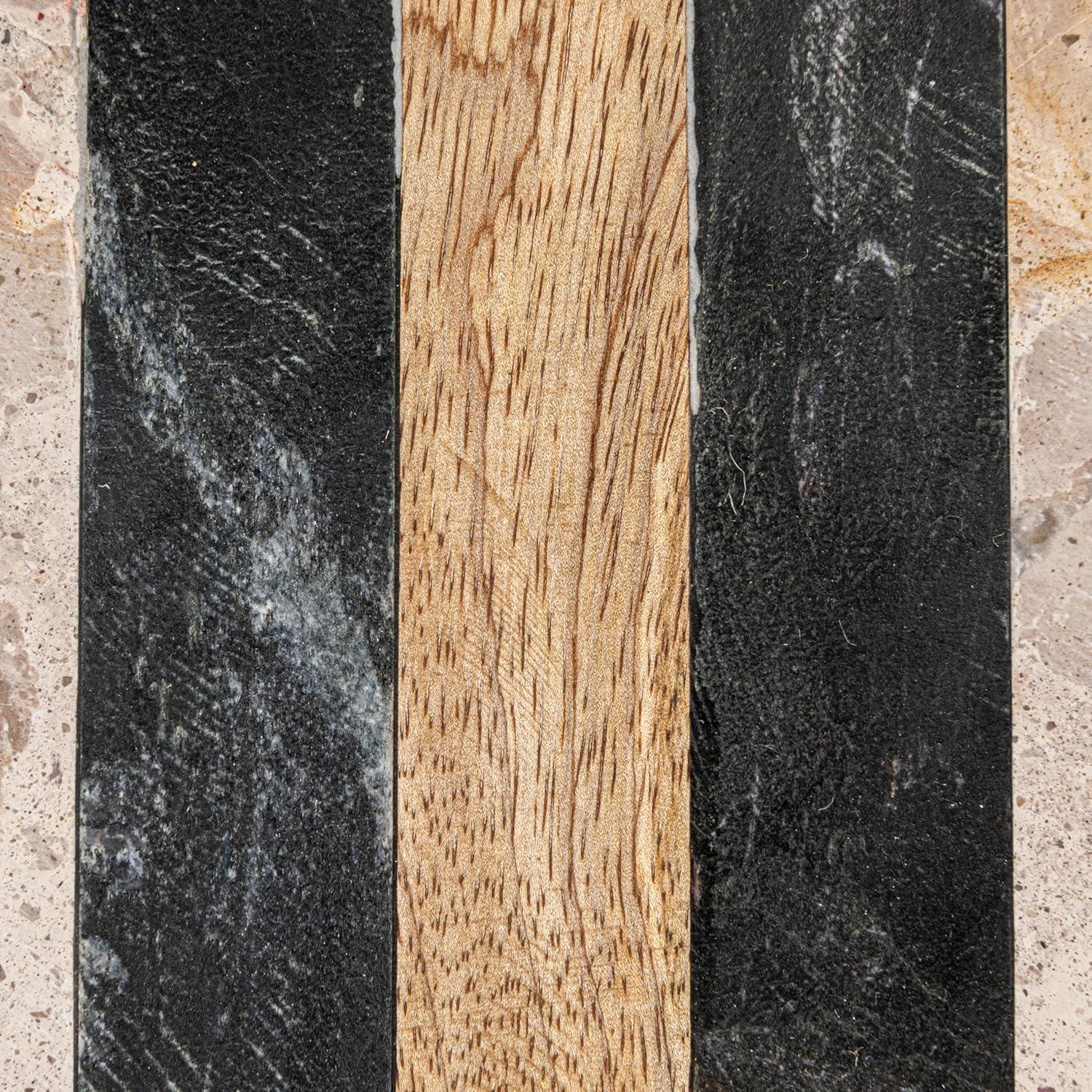 Tabla de Queso y Corte Bloomingville de Mármol Rayado 35.56x20.32cm