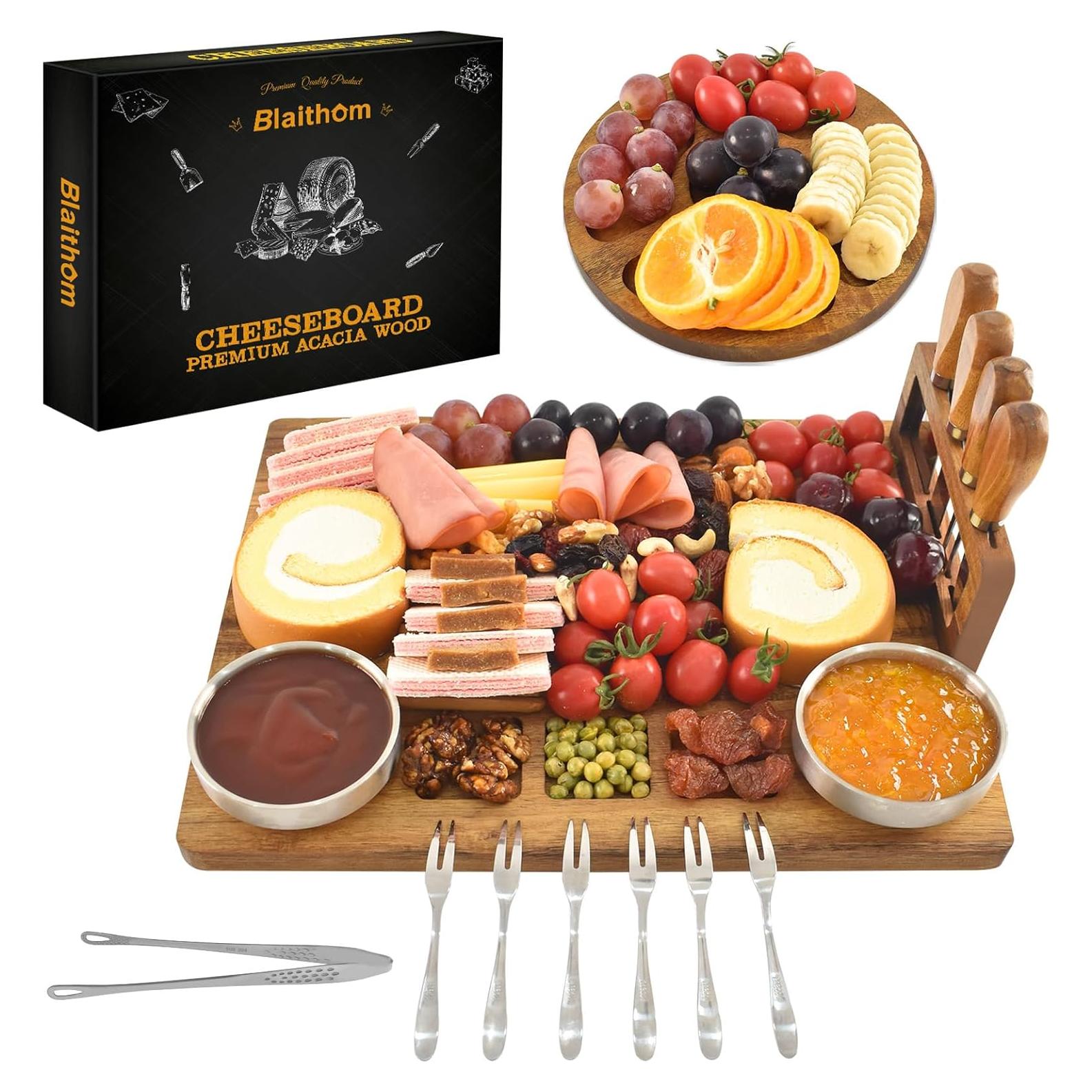 Juego de Tablas de Charcutería de Madera de Acacia Blaithom