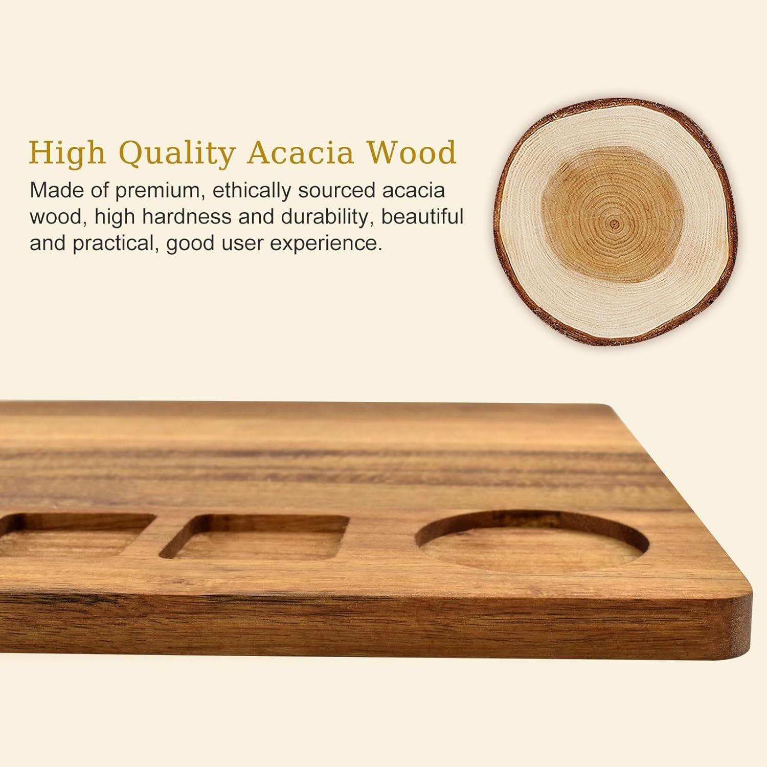 Juego de Tablas de Charcutería de Madera de Acacia Blaithom