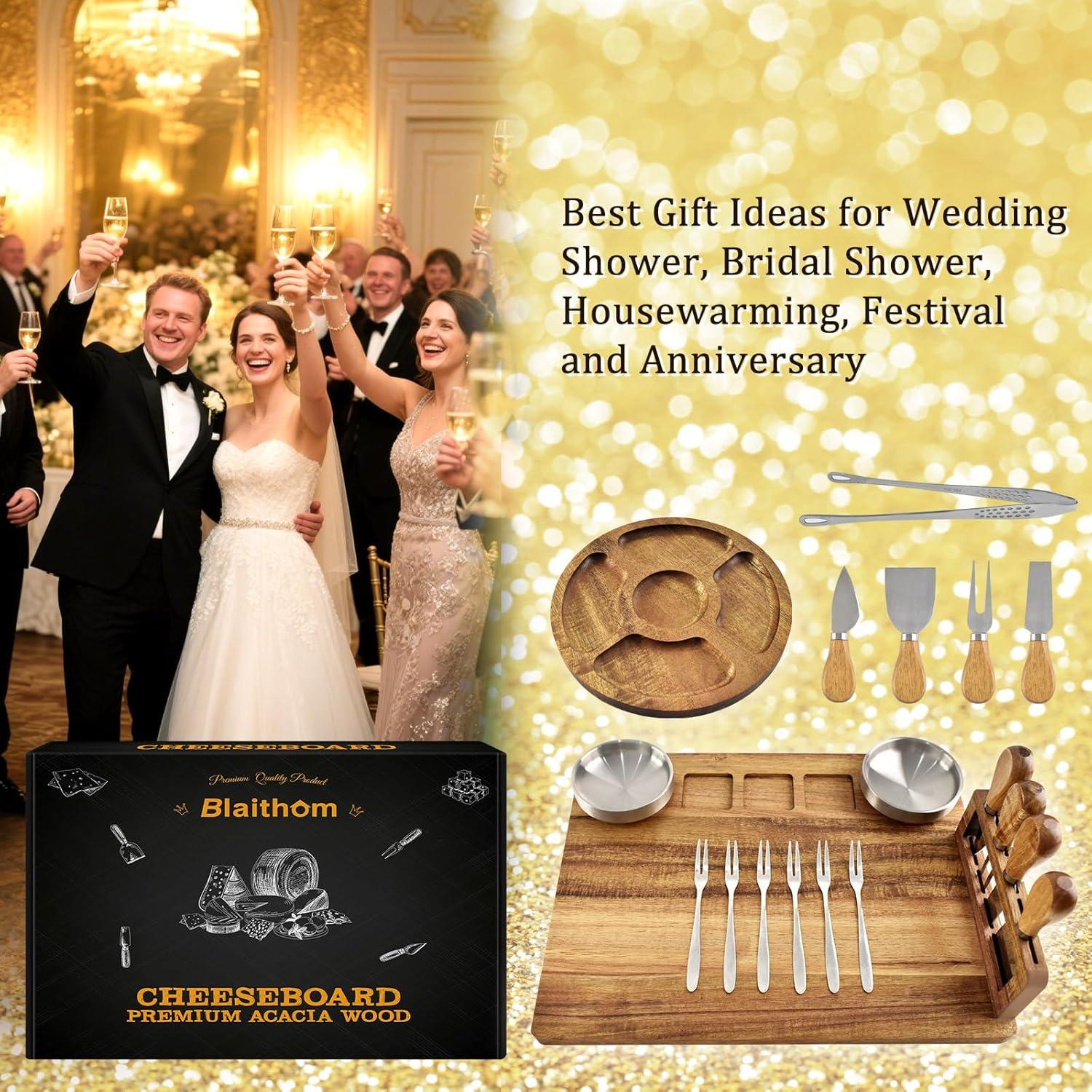 Juego de Tablas de Charcutería de Madera de Acacia Blaithom