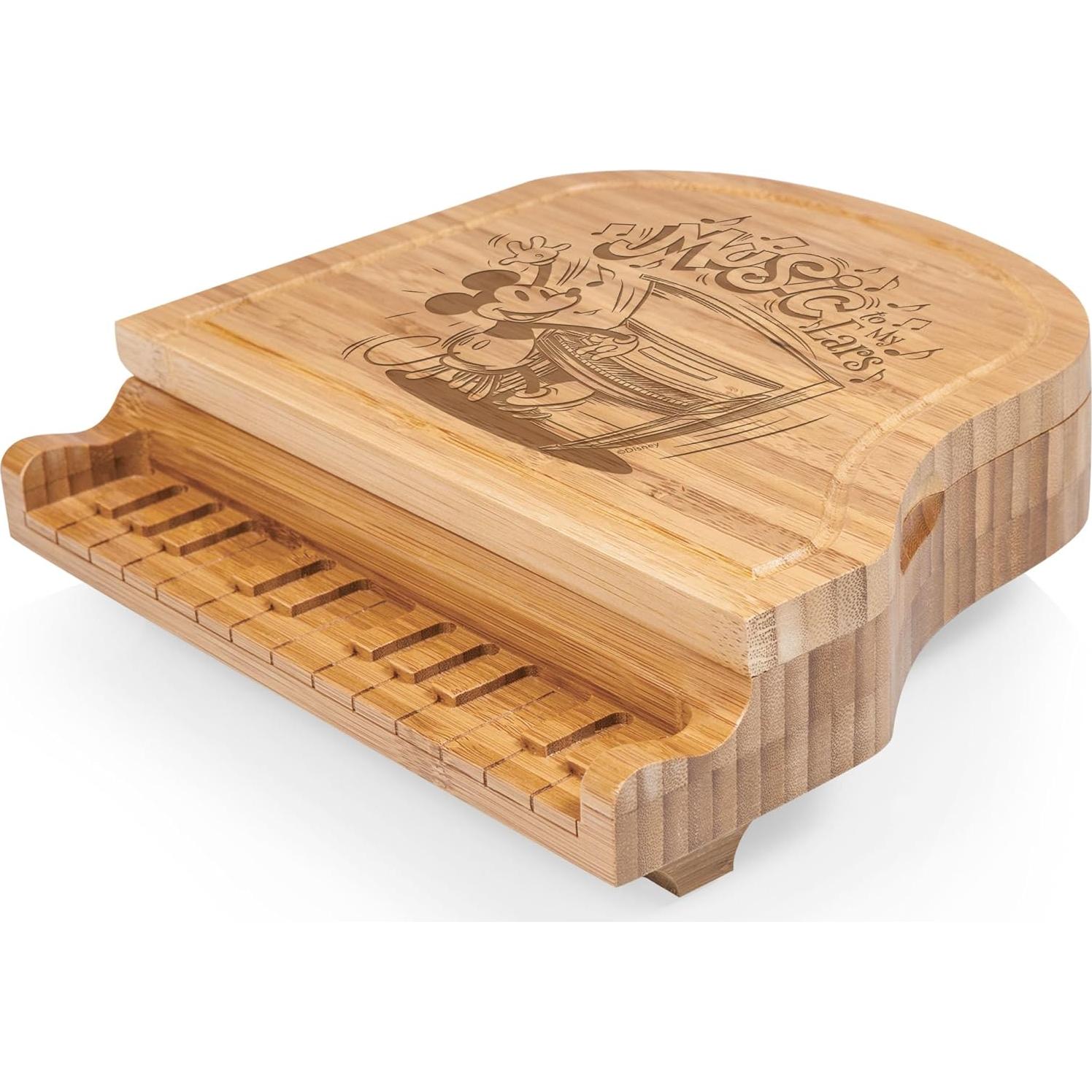 Tabla de Queso Piano Mickey Mouse Picnic Time - Bambú 23.5 cm