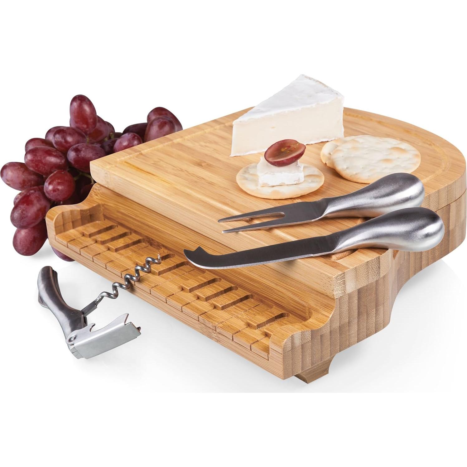 Tabla de Queso Piano Mickey Mouse Picnic Time - Bambú 23.5 cm