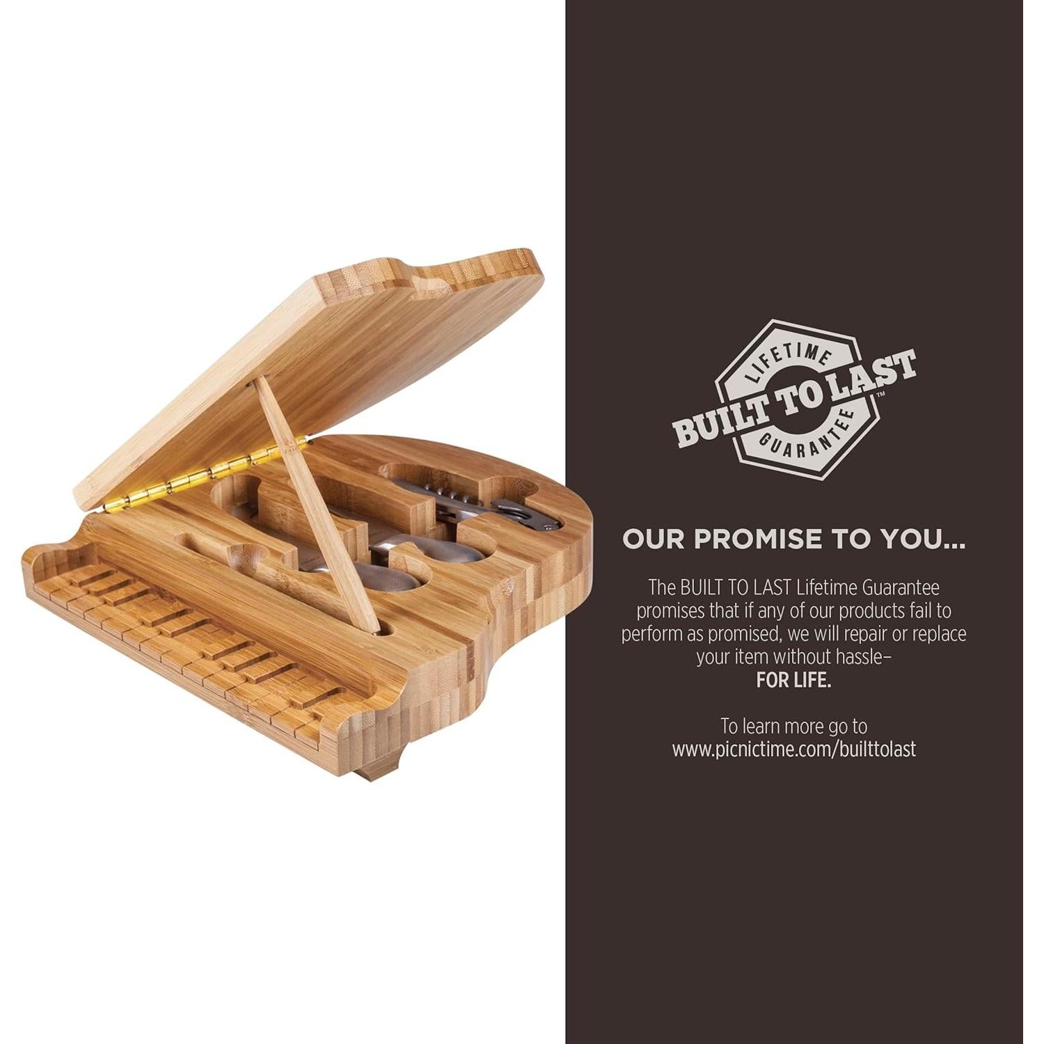 Tabla de Queso Piano Mickey Mouse Picnic Time - Bambú 23.5 cm