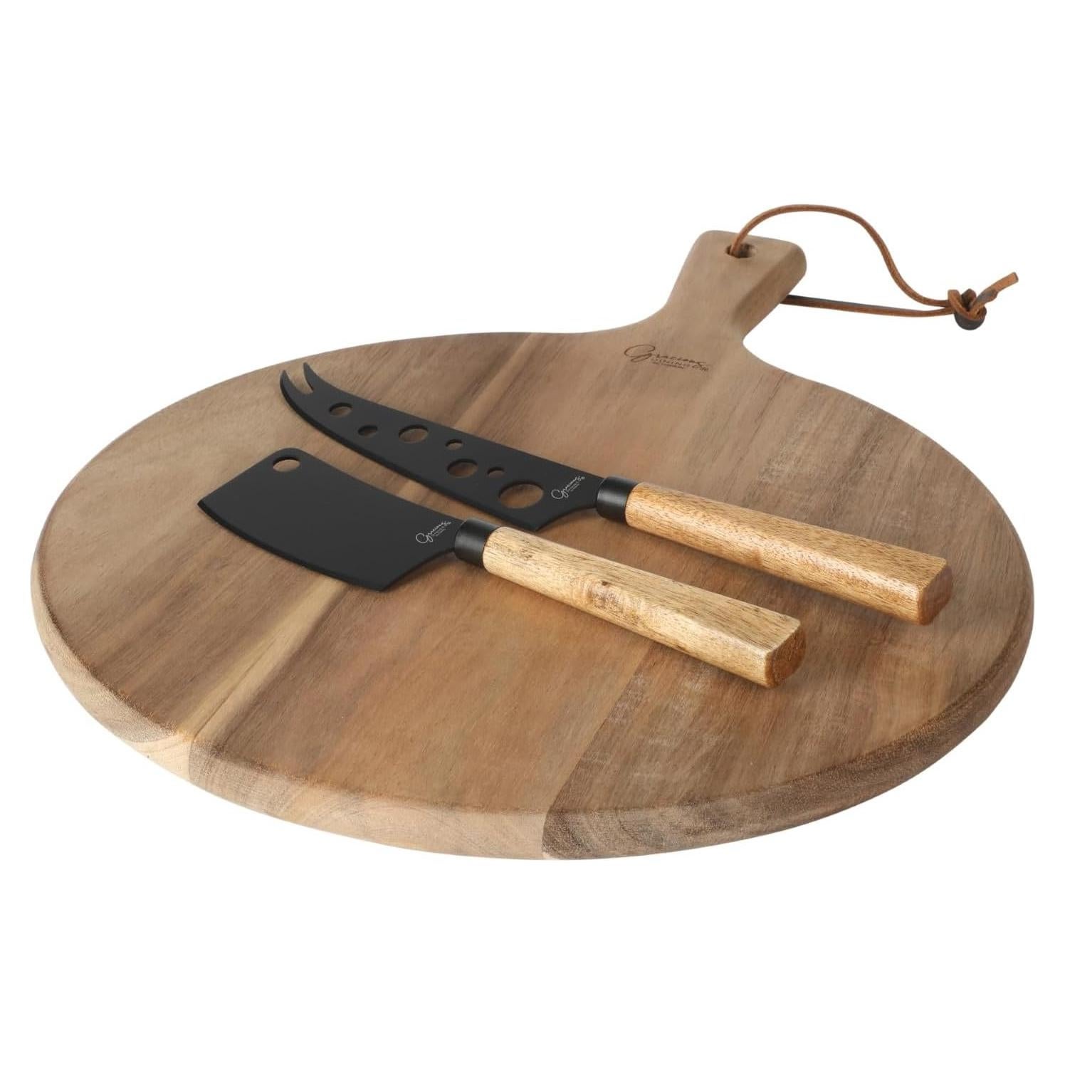 Juego de Tabla de Charcutería 3 Piezas Gibson Home Acacia