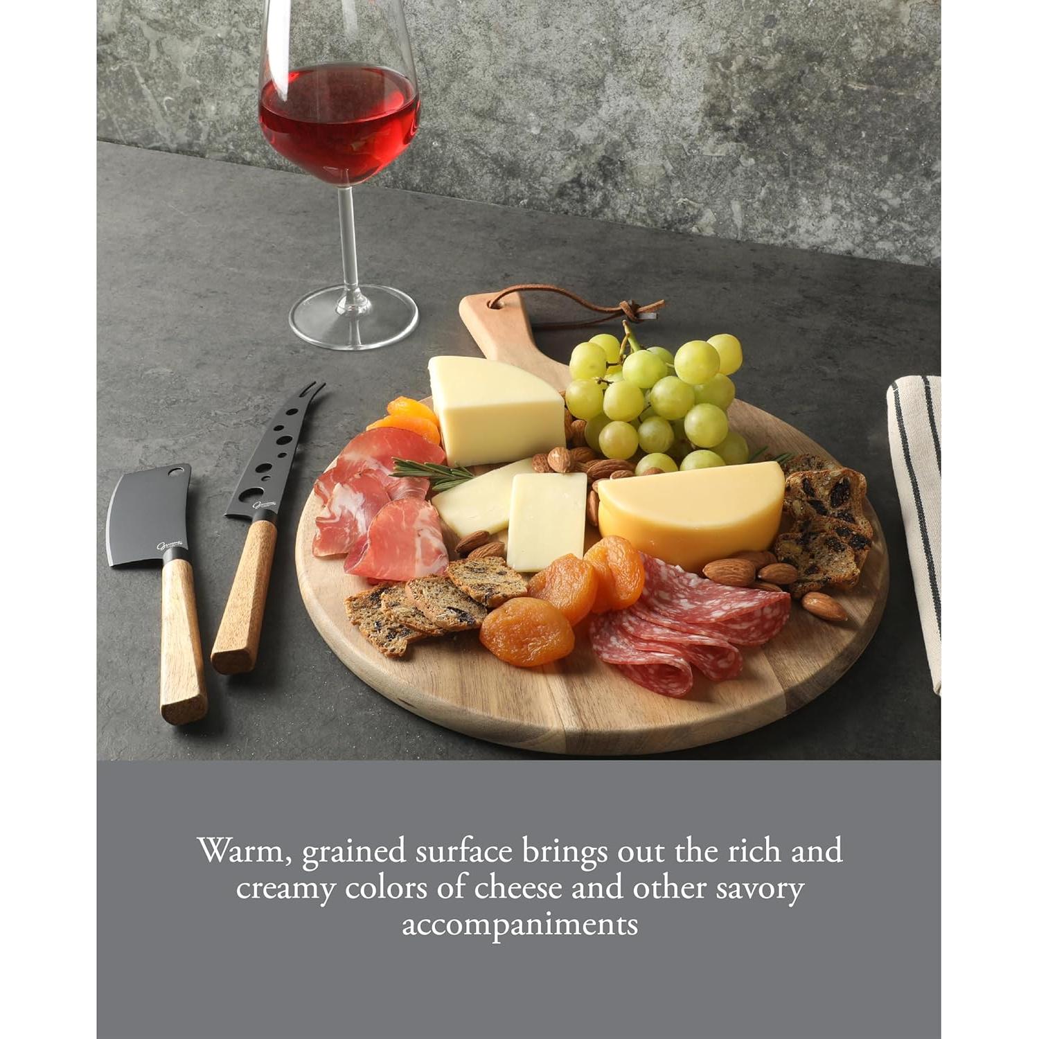 Juego de Tabla de Charcutería 3 Piezas Gibson Home Acacia