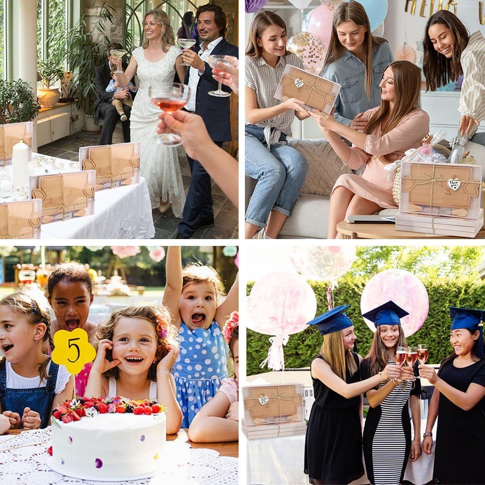 Set de 12 Mini Tablas de Charcutería de Bambú con Cuchillos